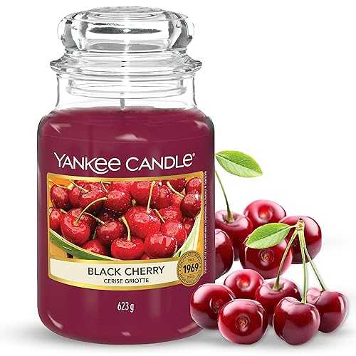 Yankee Candle Scented Candle | Black Cherry Large Jar Candle | Long Burning Candles: up to 150 Hours | Perfect Gifts for Women - Black Cherry