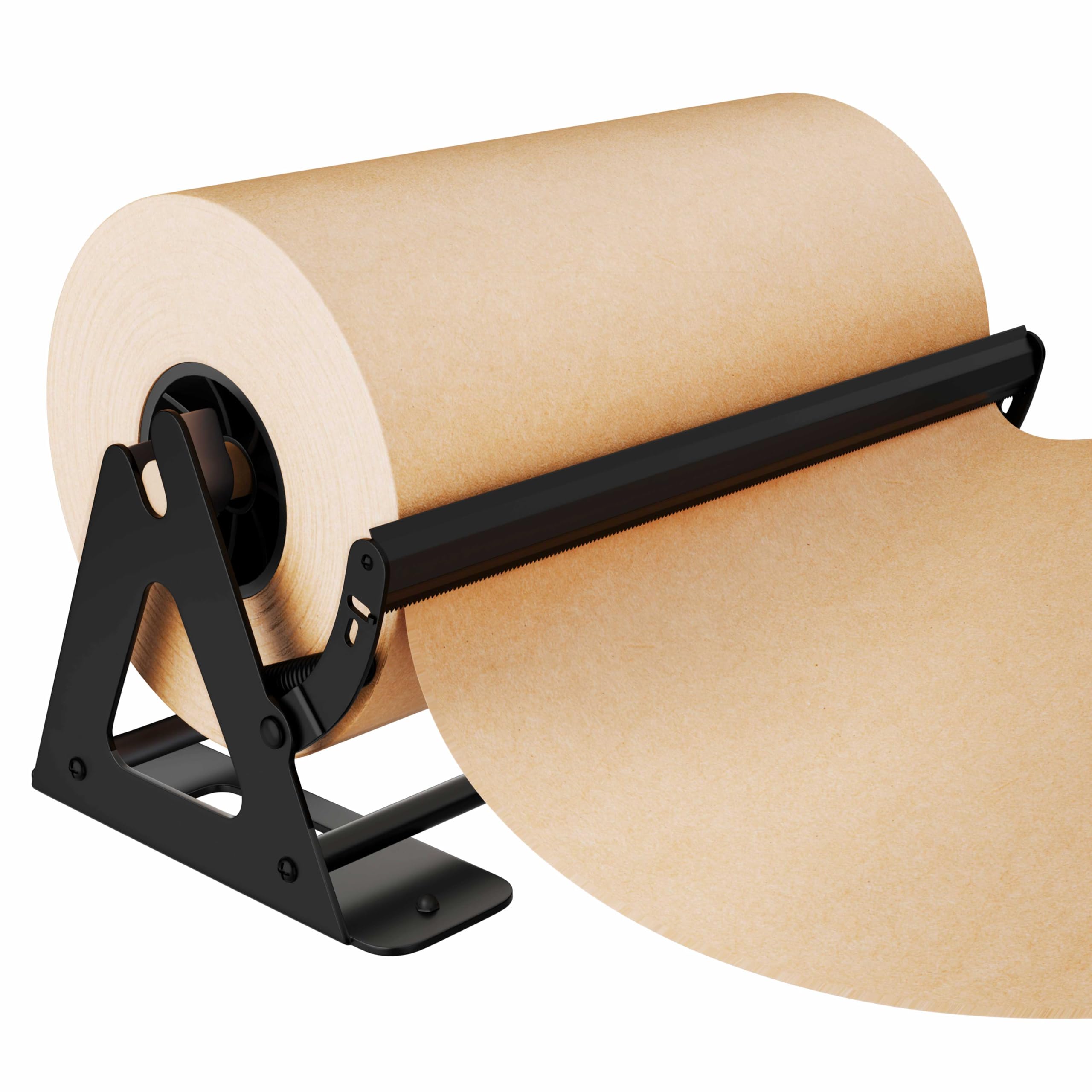 DIY Crew 18 Inch Paper Roll Dispenser and Cutter - Heavy-Duty Wall Mountable, Non Slip Tabletop - Kraft, Freezer, Butcher Paper - Up to 1000ft Rolls