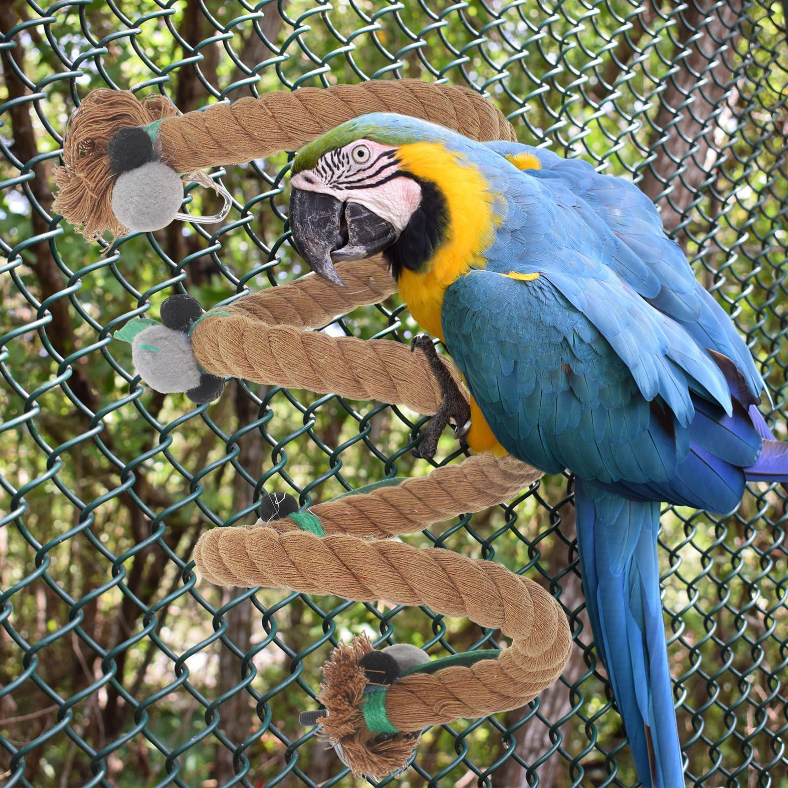 YARNOW 5 Uds Jaula para Pájaros Juguetes De Cuerda Percha para Pájaros Soporte para Jaula De Pájaros Cuerda para Columpio para Loros Juguete De Cuerda para Loros Juguete para Loros