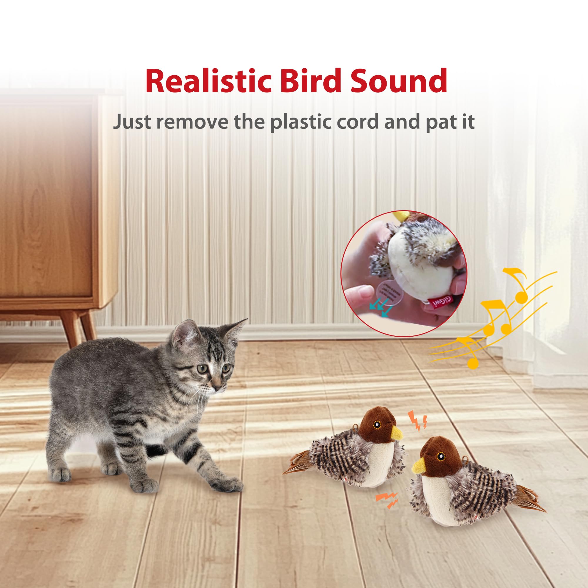 Amazon.co.jp: Gigwi インタラクティブ 猫 おもちゃ きしむ 2 パック
