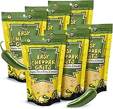 Jalapeno Yellow Corn Grits with Cheddar Cheese + Hatch Green Chile + Garlic, by FishSki Provisions, 6 oz bags, 6 pack