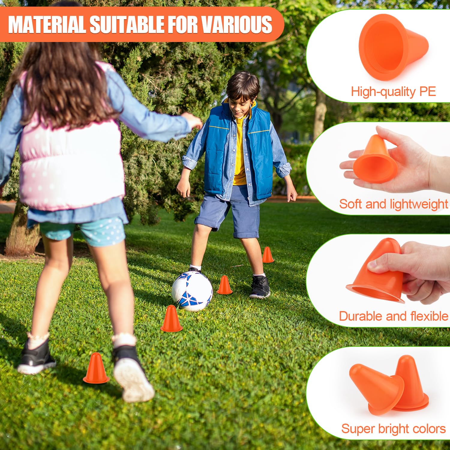 20pcs Soccer Cones, 3.15 Inch Mini Practice Cones Curacao - View #12