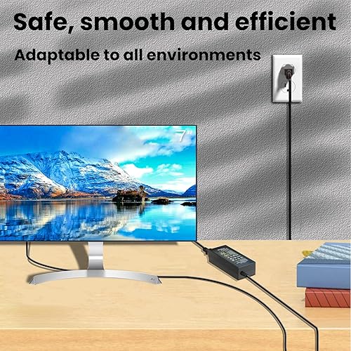 Miniatura 6 de Cable cargador de alimentación de 19 V para LG Electronics 19, 20, 22, 23, 24, 27, 29, 34 pulgadas, LED, monitor LCD panorámico, HDTV, ADS-40FSG-19