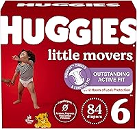 Vista 1 de Huggies Size 6 Diapers, Little Movers Baby Diapers, Size 6 (35+ lbs), 84 Count, Packaging May Vary