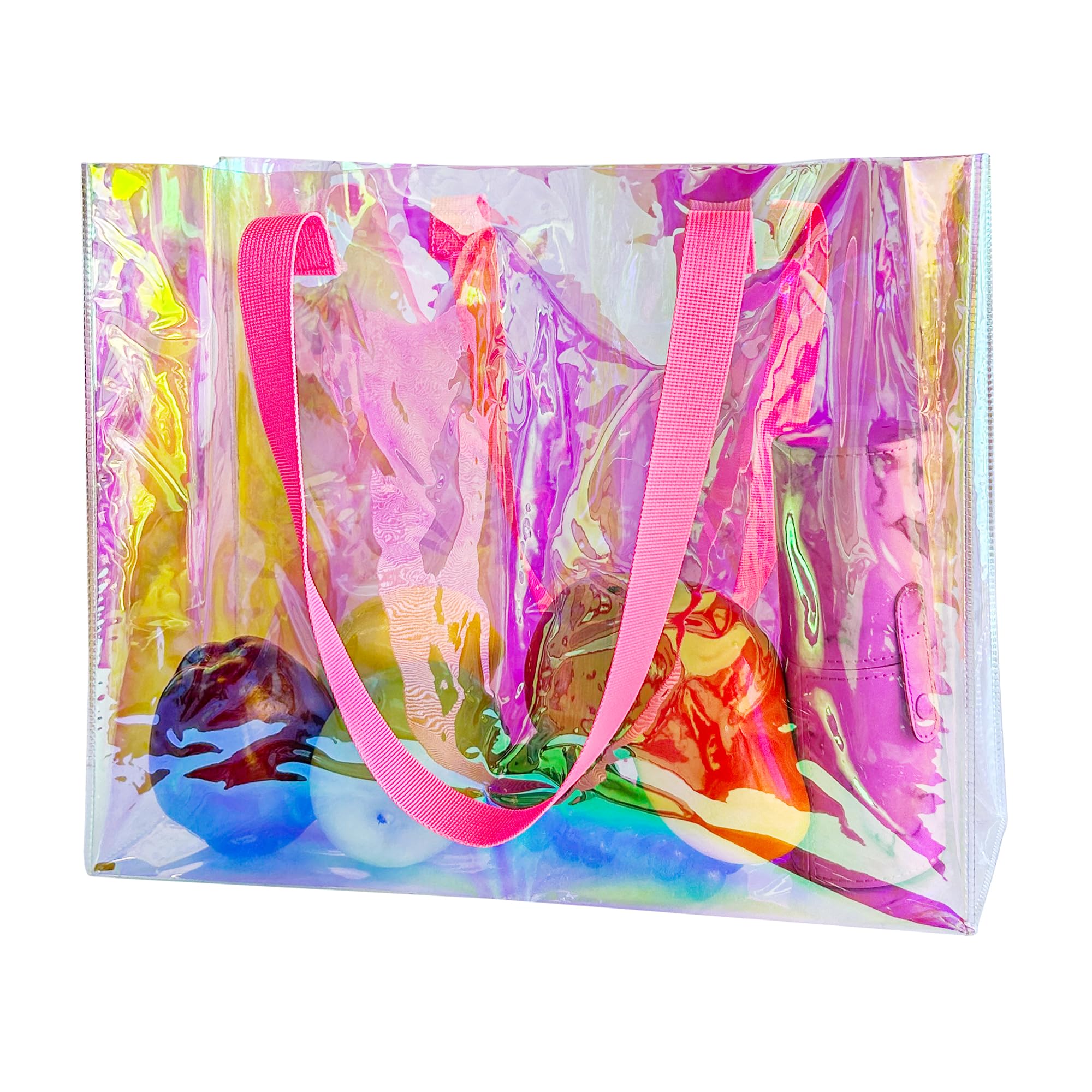 TotePrint Glänzende Strandtasche aus PVC - Wasserdichte Shop