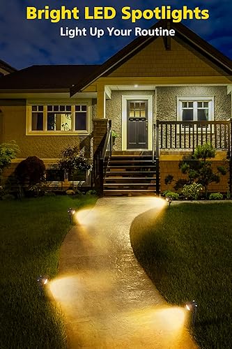 Miniatura 3 de T-SUN Iluminación exterior del atardecer al amanecer, luces de poste de bandera con fotocélula de encendido y apagado automático, impermeables, LED