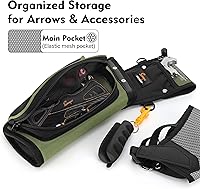 Vista 5 de SUNYA X510 Carcaj de Flechas para Campo y Competencia de Cadera Carcaj de Tiro con Arco de 3 Ranuras Sin Ruido con Sistema de Almacenamiento