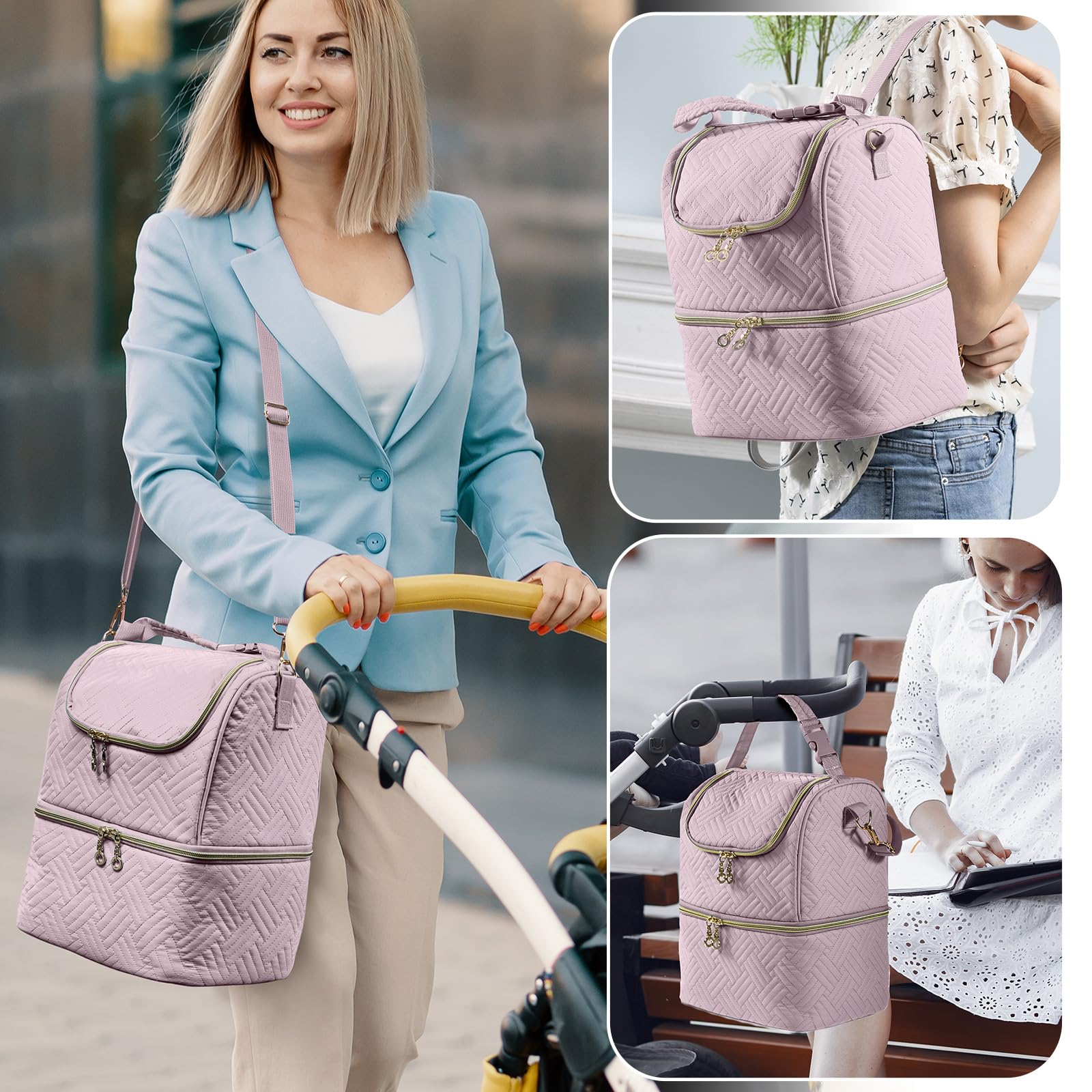 Bolsa de almacenamiento de leche materna con bolsa de hielo para 6 biberones Mam – Bolsa de extracción de leche materna con bolsa térmica para 6 biberones de hasta 9 onzas – Bolsa de extracción de