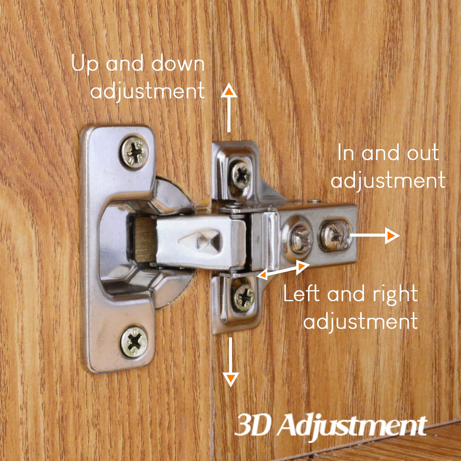 Buy Soft Close Hinges 8 Pack, Ravaver Full Overlay Frameless 3D