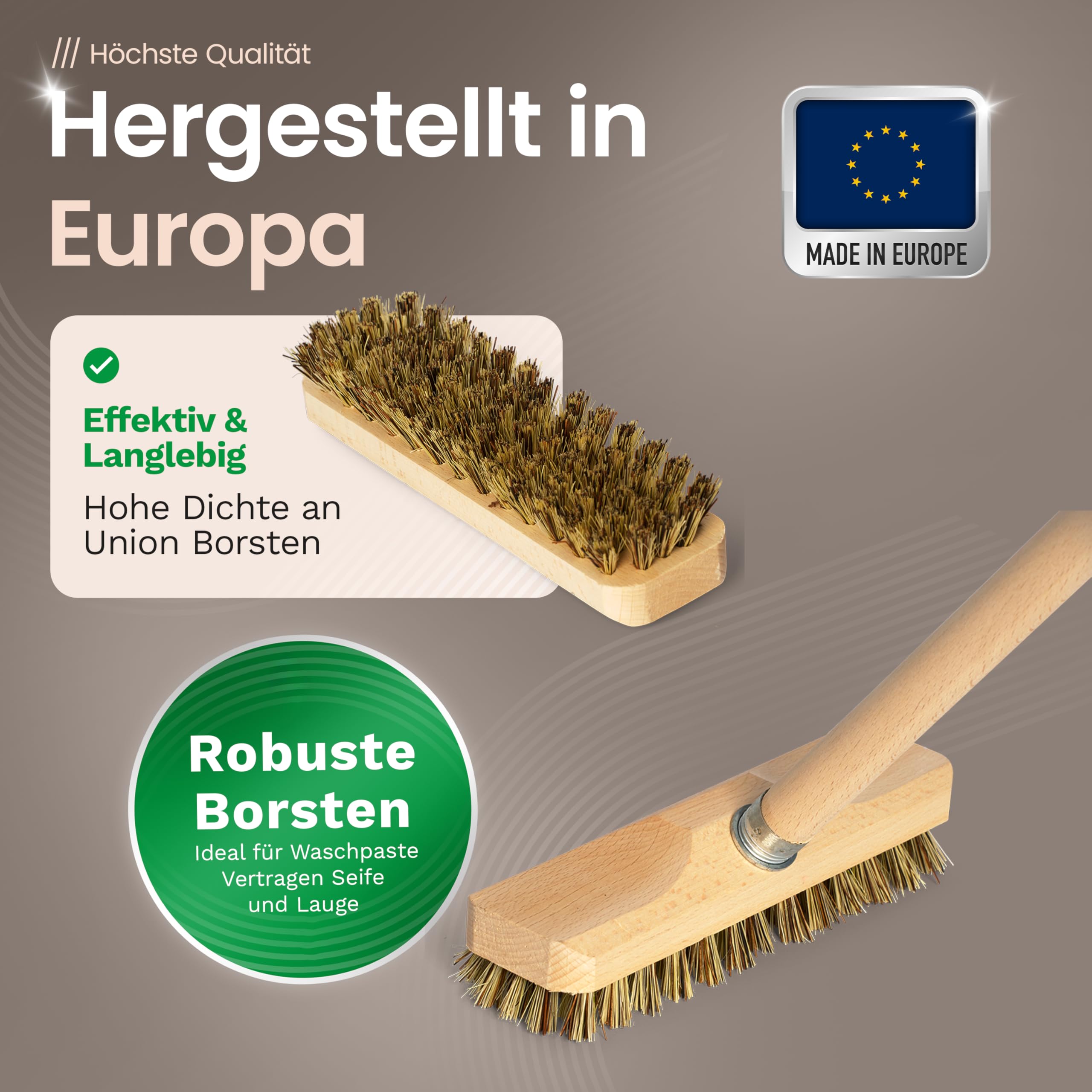 Bettina Scheuerbürste B123 Holz-Scheuerbürste Mit Harten Borsten – Ideal Für Böden & Terrassendielen Brush 40