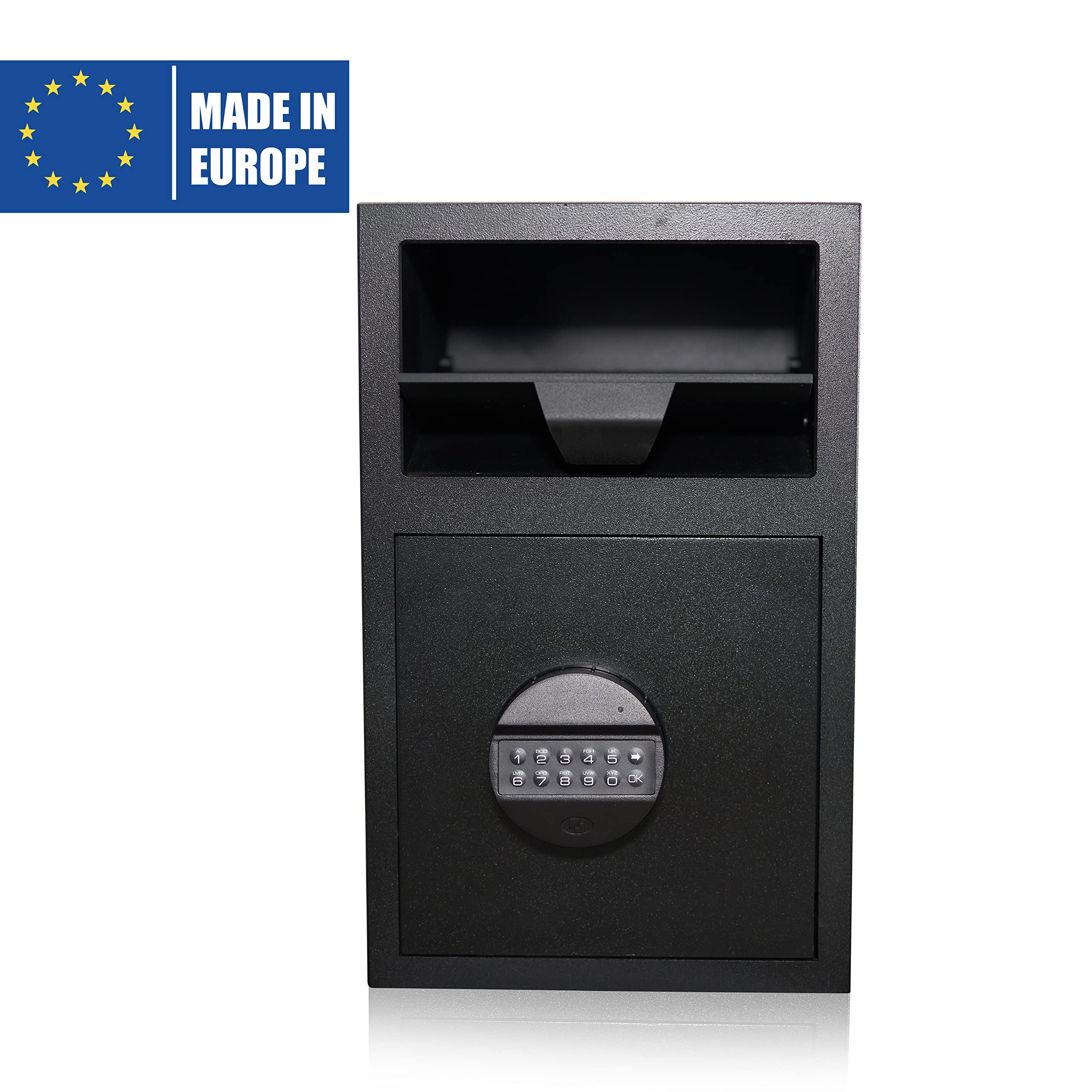 Einwurftresor mit Einwurfklappe | Sicherheitsstufe B | VDS Schloss Klasse 2 | Pin-Code | Made in EU