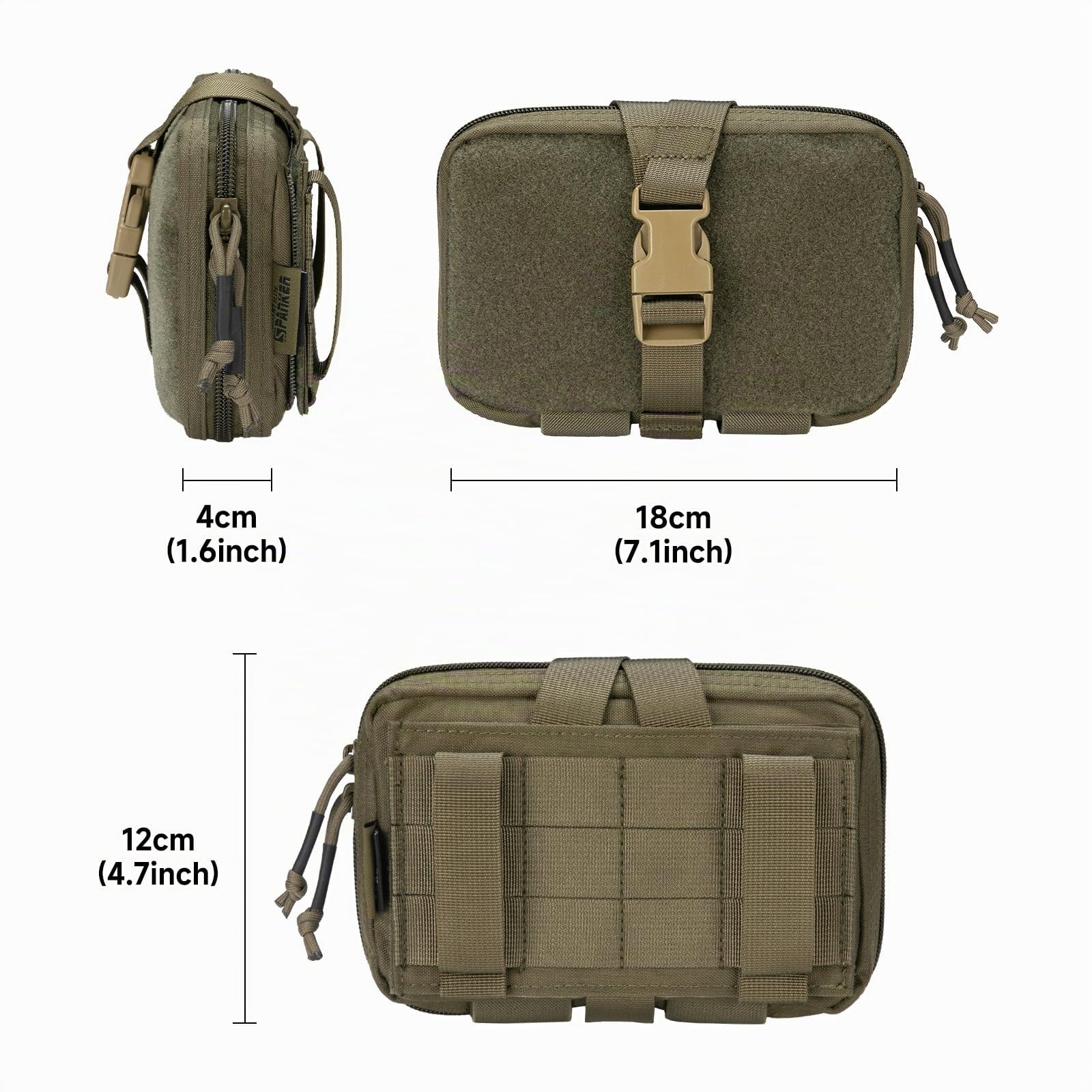 EXCELLENT ELITE SPANKER Poche tactique Rip IFAK Poche utilitaire médicale Poche de premiers secours EMT pour activités tactiques militaires（RGN）