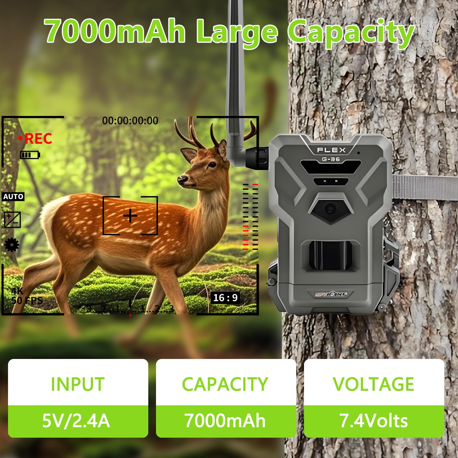 Batterie LIT-22 LIT-22Pro 7000 mAh compatible avec caméra Spypoint Cellular Trail Flex-M/G-36/Plus/S