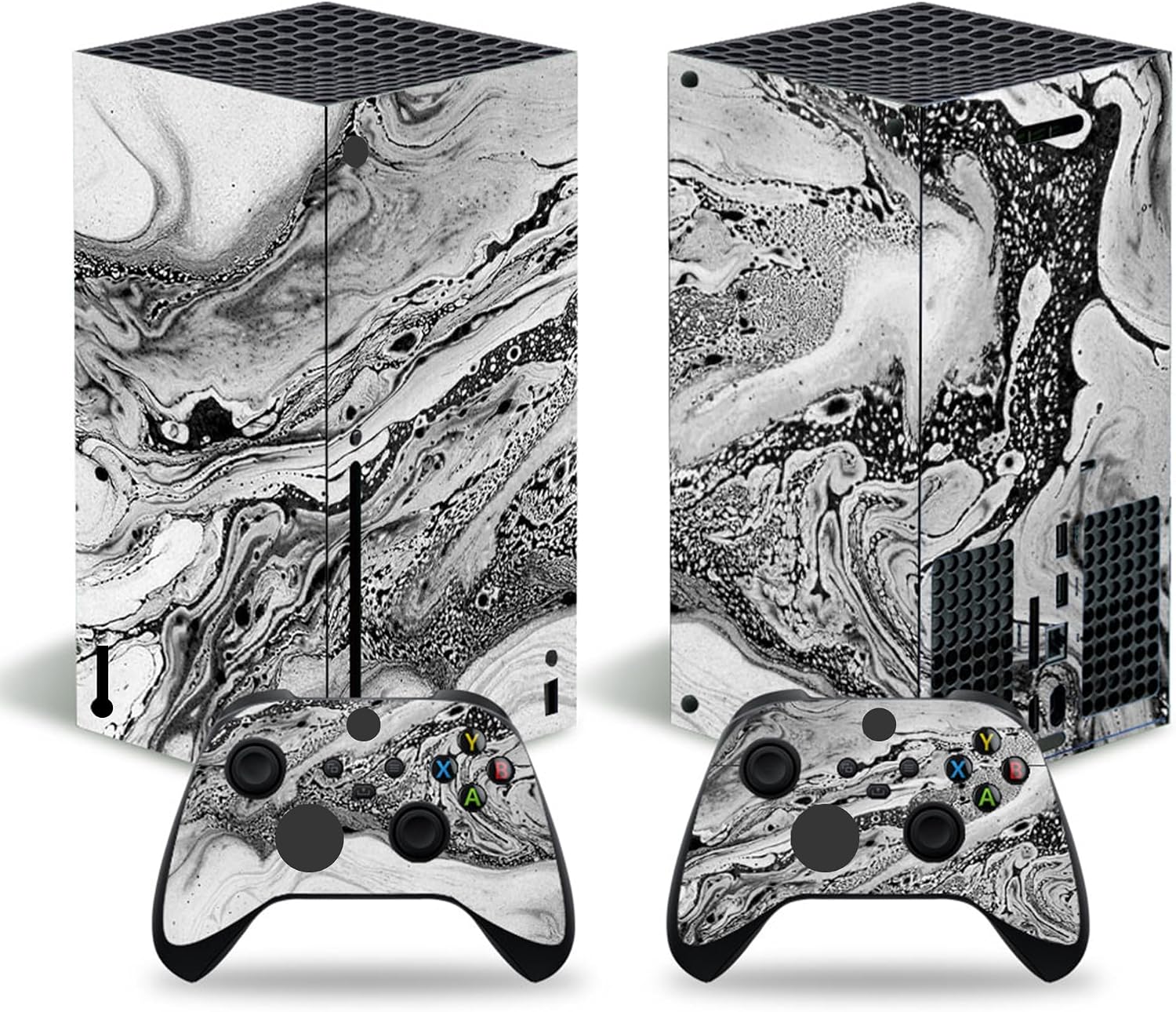 Skin Wrap Compatible with Xbox Series X Grey Pattern Decal Cover | Protective Game Console Cover, Full Set Controller Vinyl, Not Compatible with Xbox Series X Digital