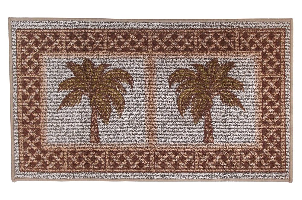 Palm Tree Kitchen Rug, Tropical Accent Rug 23.5"x40"