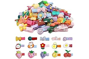 WillingTee 60 Pieces Cute Hair Clips for Toddler Girls