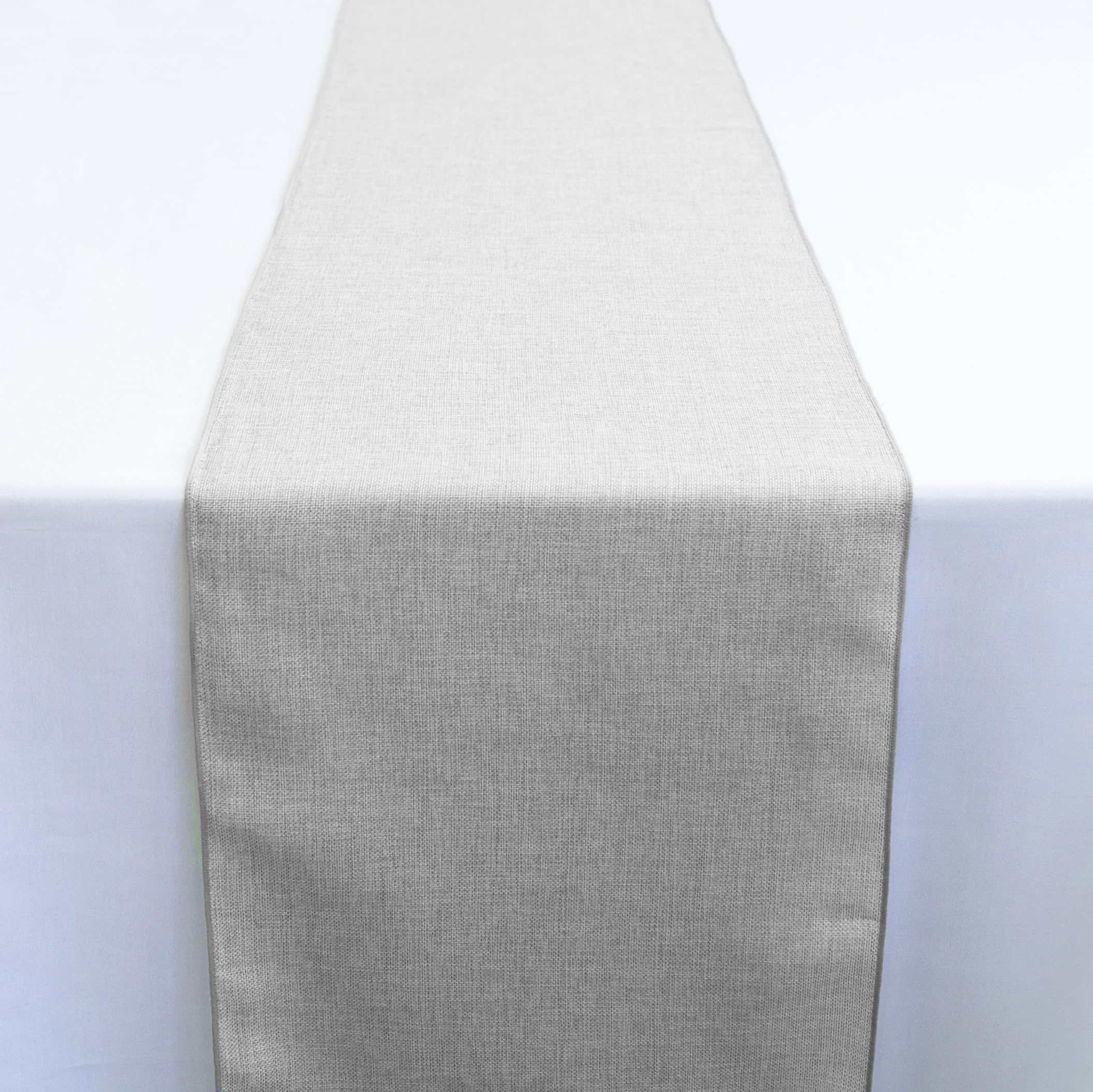 Linen Burlap Sashes and Matching Table Runners 6 Colours Wedding Chairs Events (Table Runner- Grey)