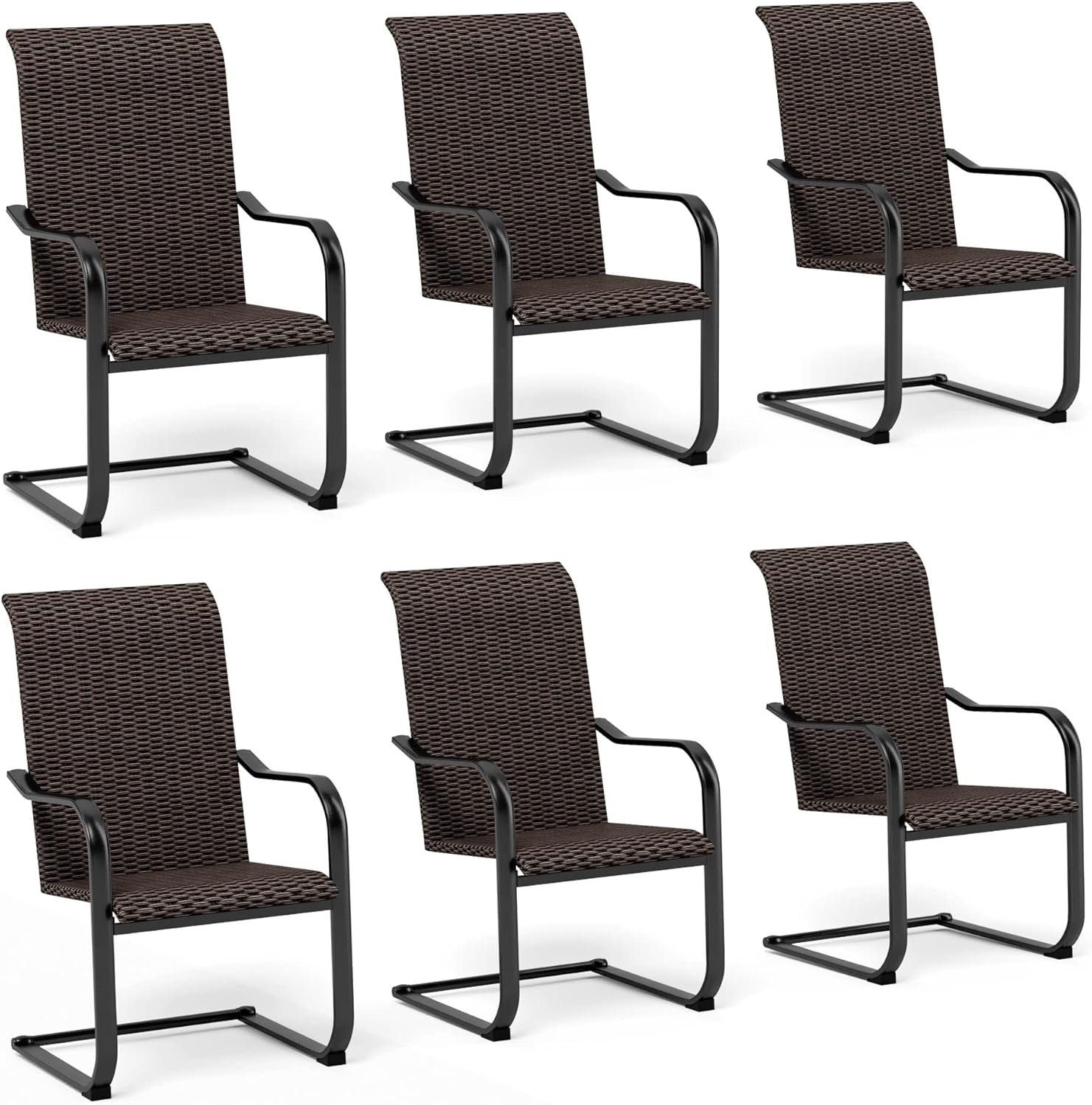 SUNSHINE VALLEY Patio C Spring Dining Chairs Outdoor Wicker