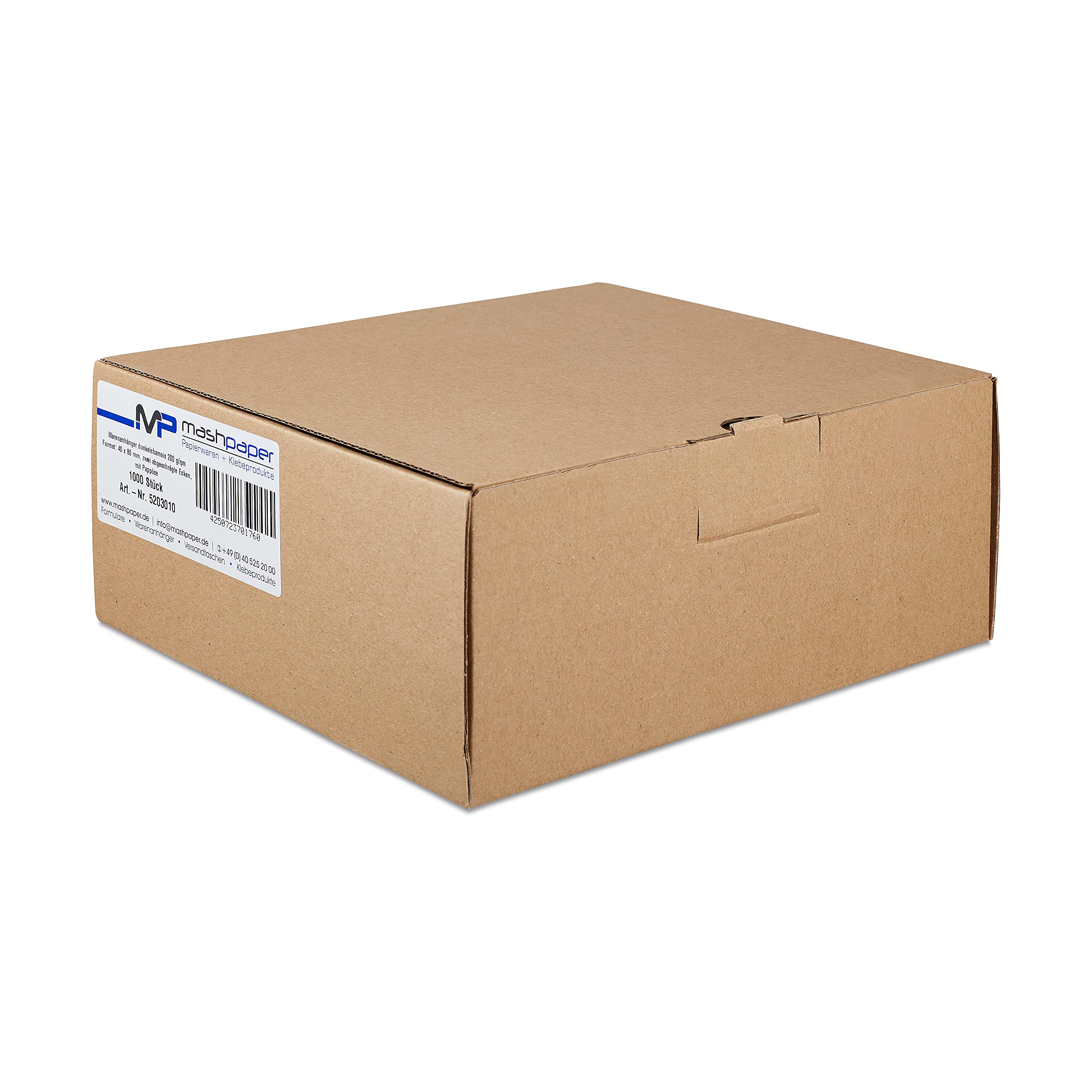 1000 Warenanhänger 40x80 mm 5203010 Stückwarenanhänger Hängeetiketten Anhängeetiketten Kartonetiketten