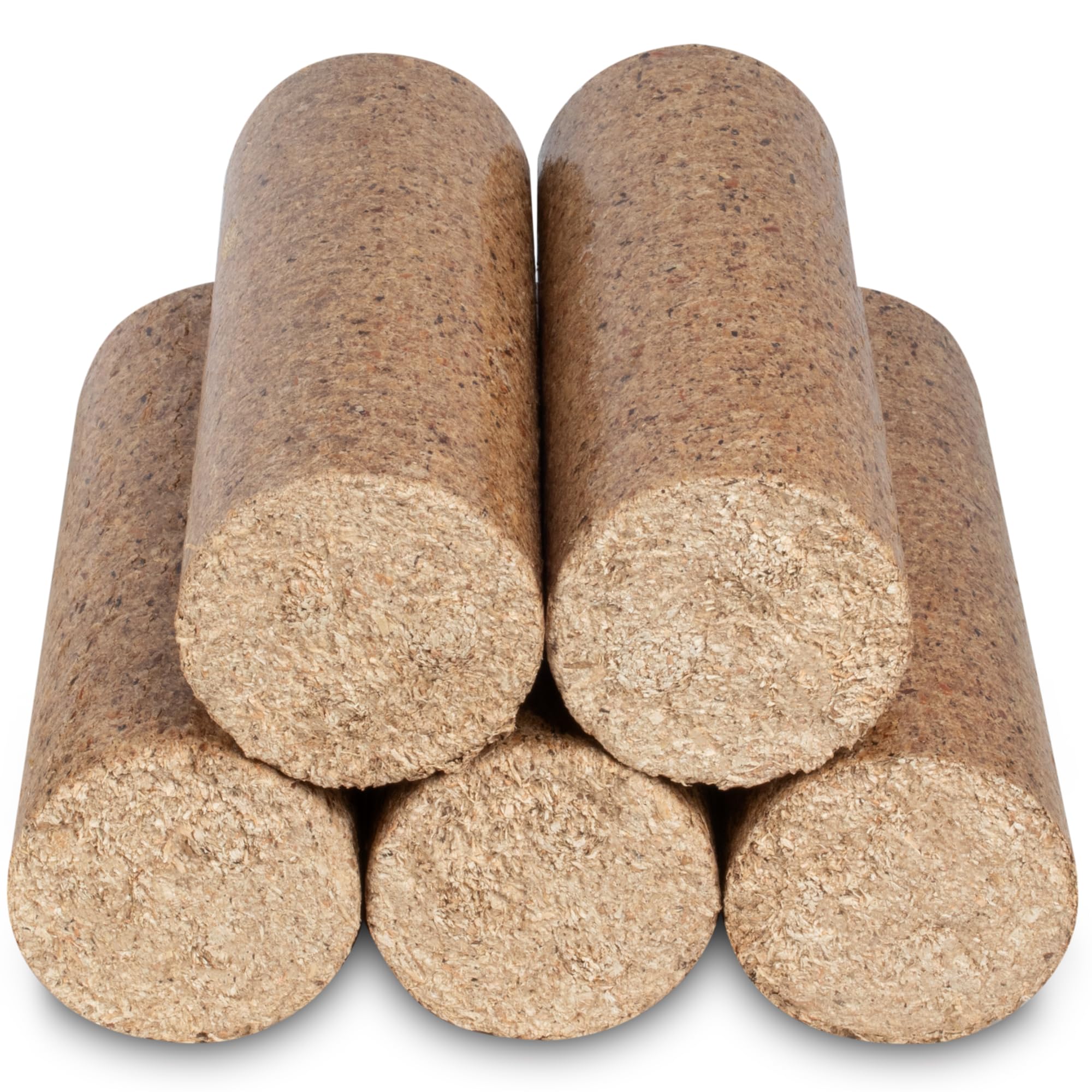 Hardys Brown Fire Logs, 1 X 8.4Kg (5 Briquettes) - Clean Burning Fire Wood For Firepit & Chimeneas | Low Ash, High Heat Output | 100% Virgin Wood | Ideal For Log Burners & Pizza Ovens (5X Logs)