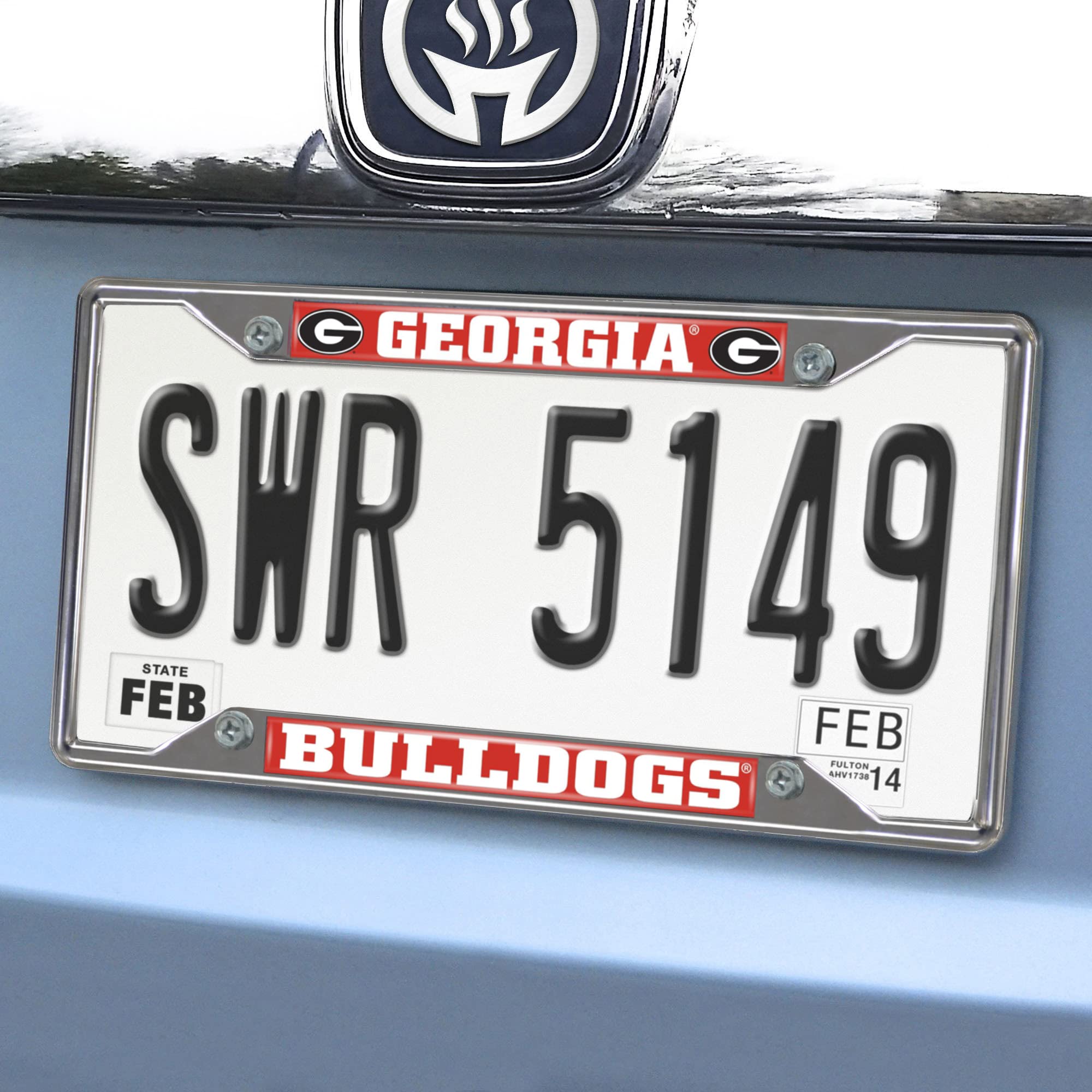 FANMATS - 14814 NCAA University of Georgia Bulldogs Chrome License Plate Frame 6.25