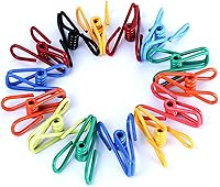 Riveda 30 Pack Colorful Chip Bag Clips - Durable PVC Coated 2 Inch Multipurpose Clips for Food Seals, Laundry Hanging, Paper Holders