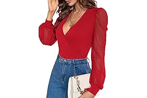 Valentine's Day Outfit: Mesmerizing Polka Dot Mesh Top for Women