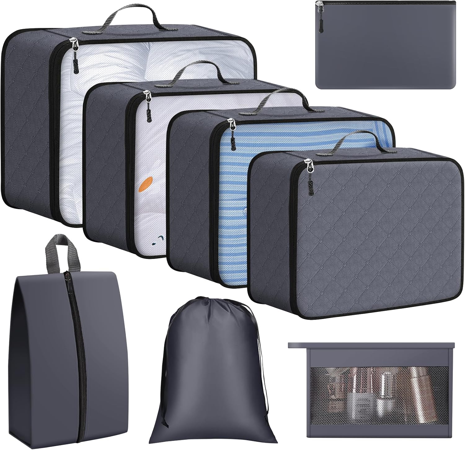 Durable Folding Suitcase Organizer Packing Cubes for Travel