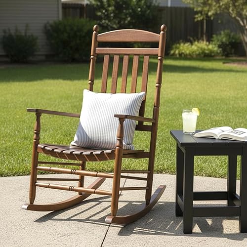 Miniatura 7 de Shine Company - Silla mecedora tradicional de madera estilo Rhode Island, roble