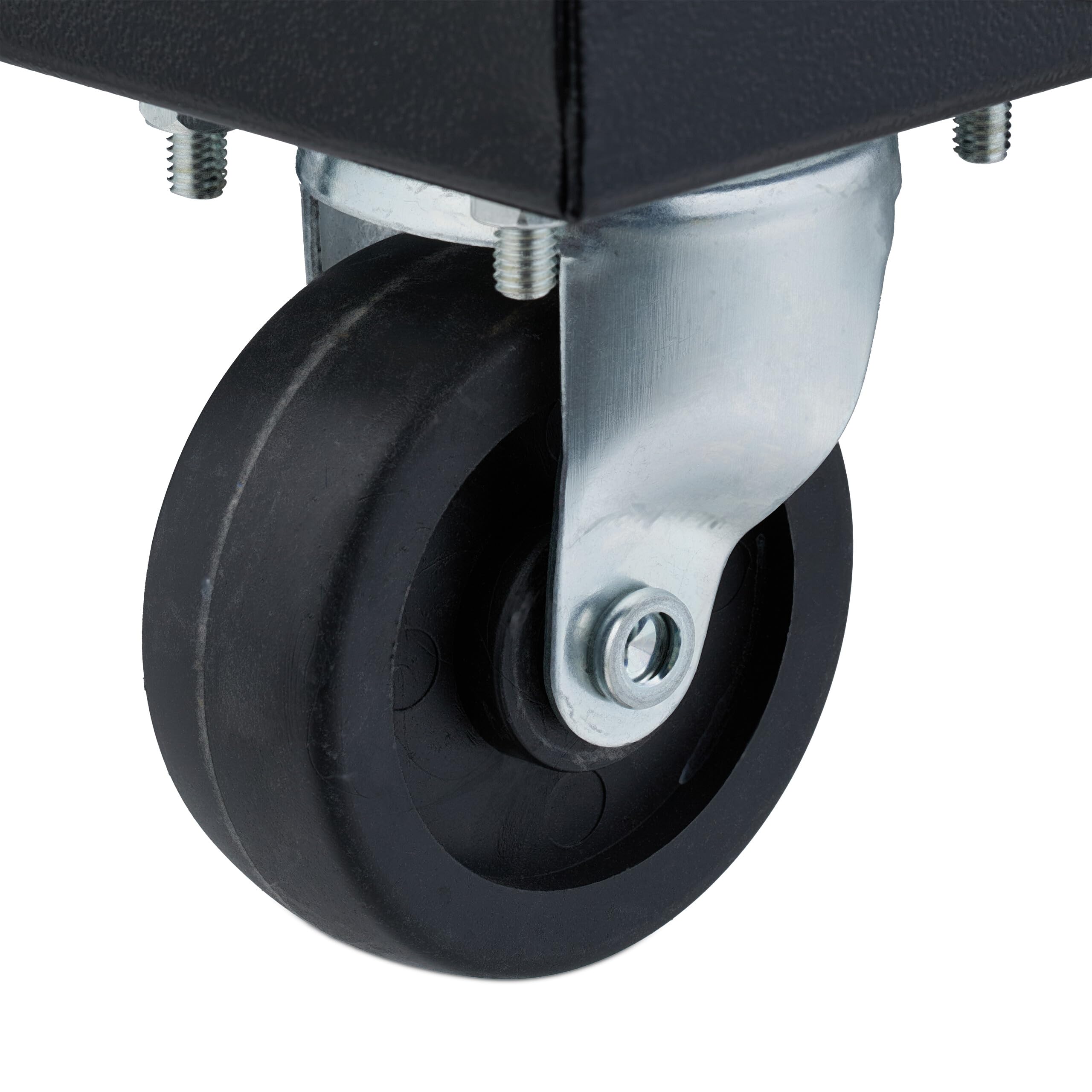 Relaxdays Carro Soldadura, 3 Baldas, Carrito Transporte Bomba Soldar, Accesorio Soldador, hasta 90 kg, 69x40x71cm, Negro