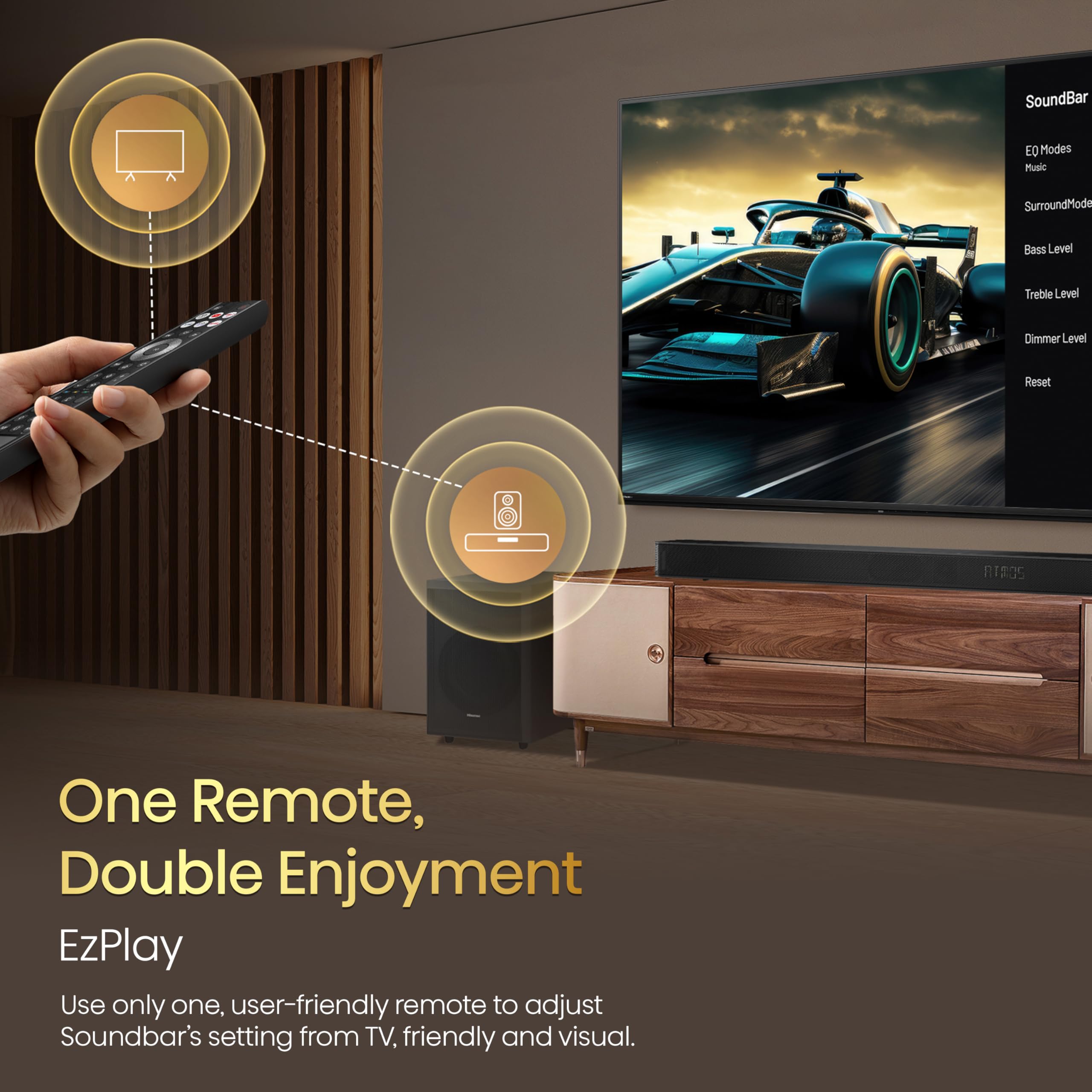 Hisense TV & Soundbar Bundle: 65U8NQTUK Ini-LED PRO TV Plus The - View #11