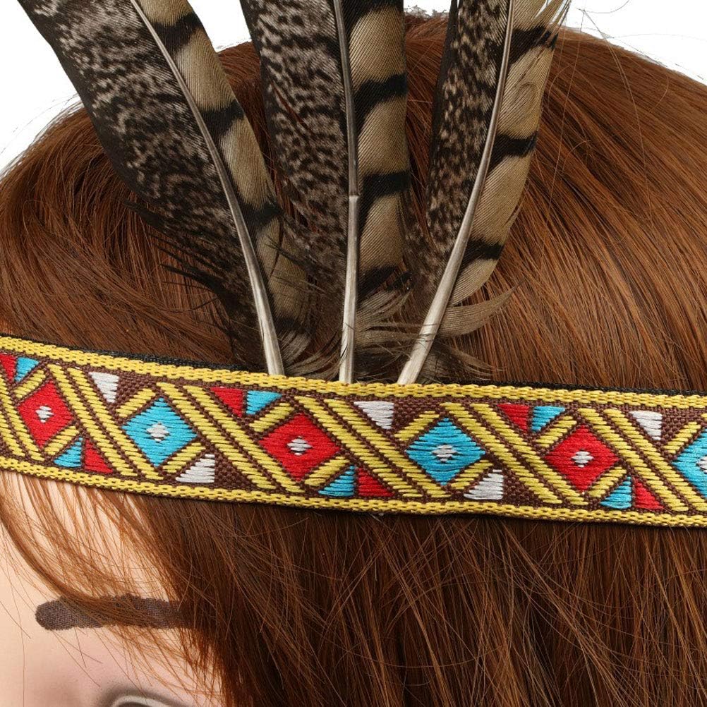 Feather Headpiece American Headband Headdress Costume for Festival Party Performances Carnival Cosplay - Image 6