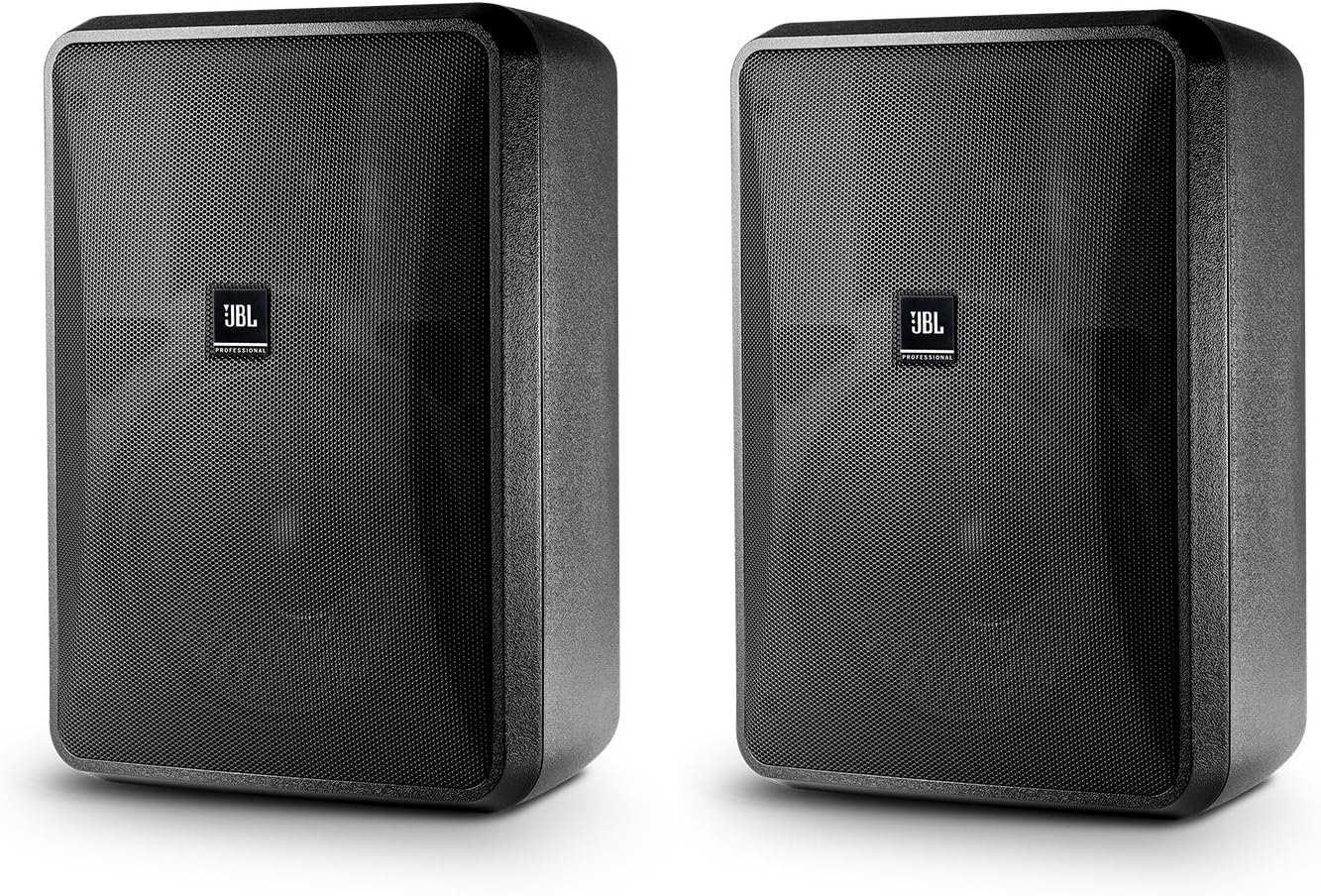 Control 28-1 | 8Inch Two Way Vented Loudspeaker - Pair (Black) - Wired