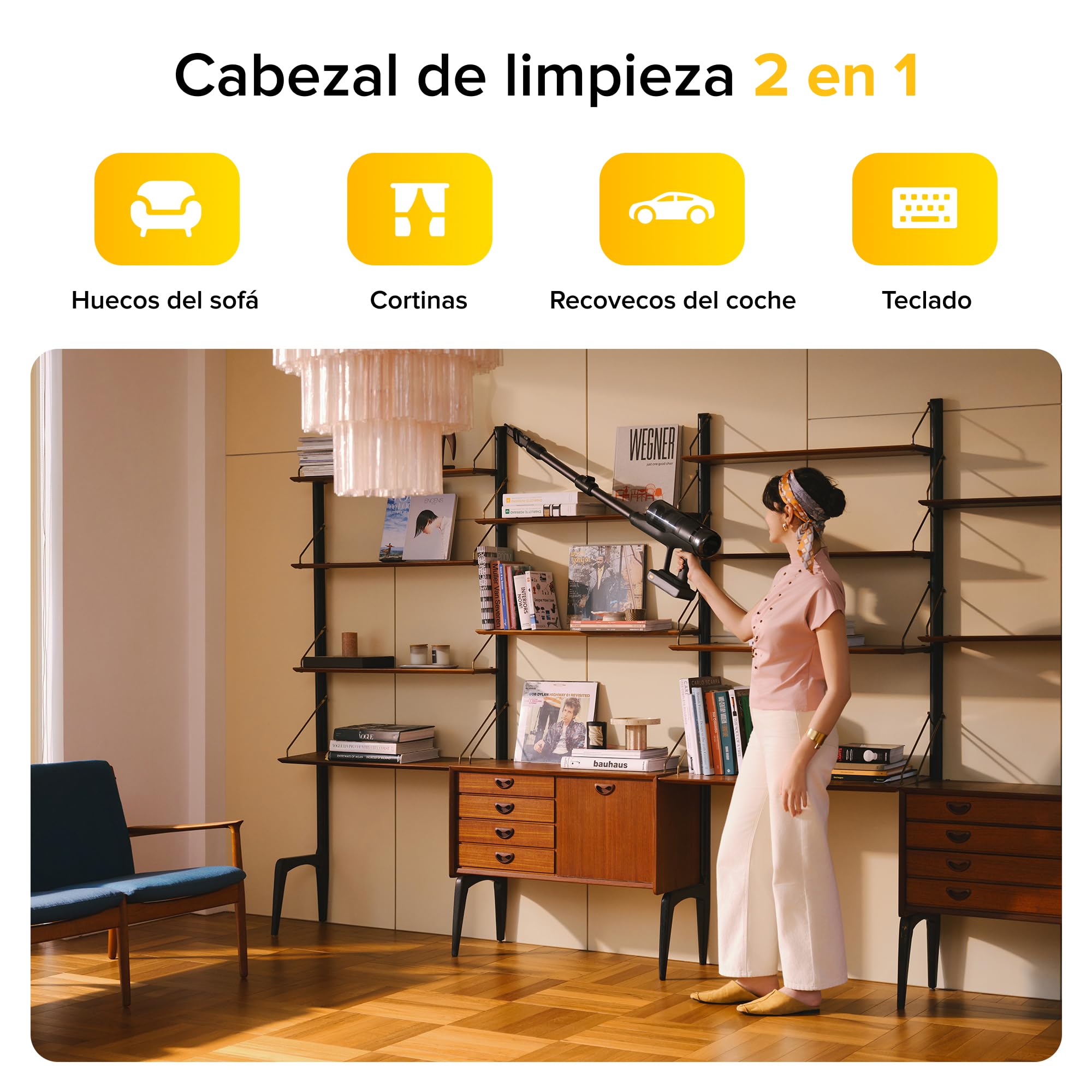 roborock H60 Ultra Aspiradora Sin Cable, Succión 210AW, Autonomía 90 min | Tubo Flexible 90°, Cepillo Anti-Enredos para Alfombras, Detección Polvo LED, Suelos y Pelo de Mascotas, Batería Extraíble