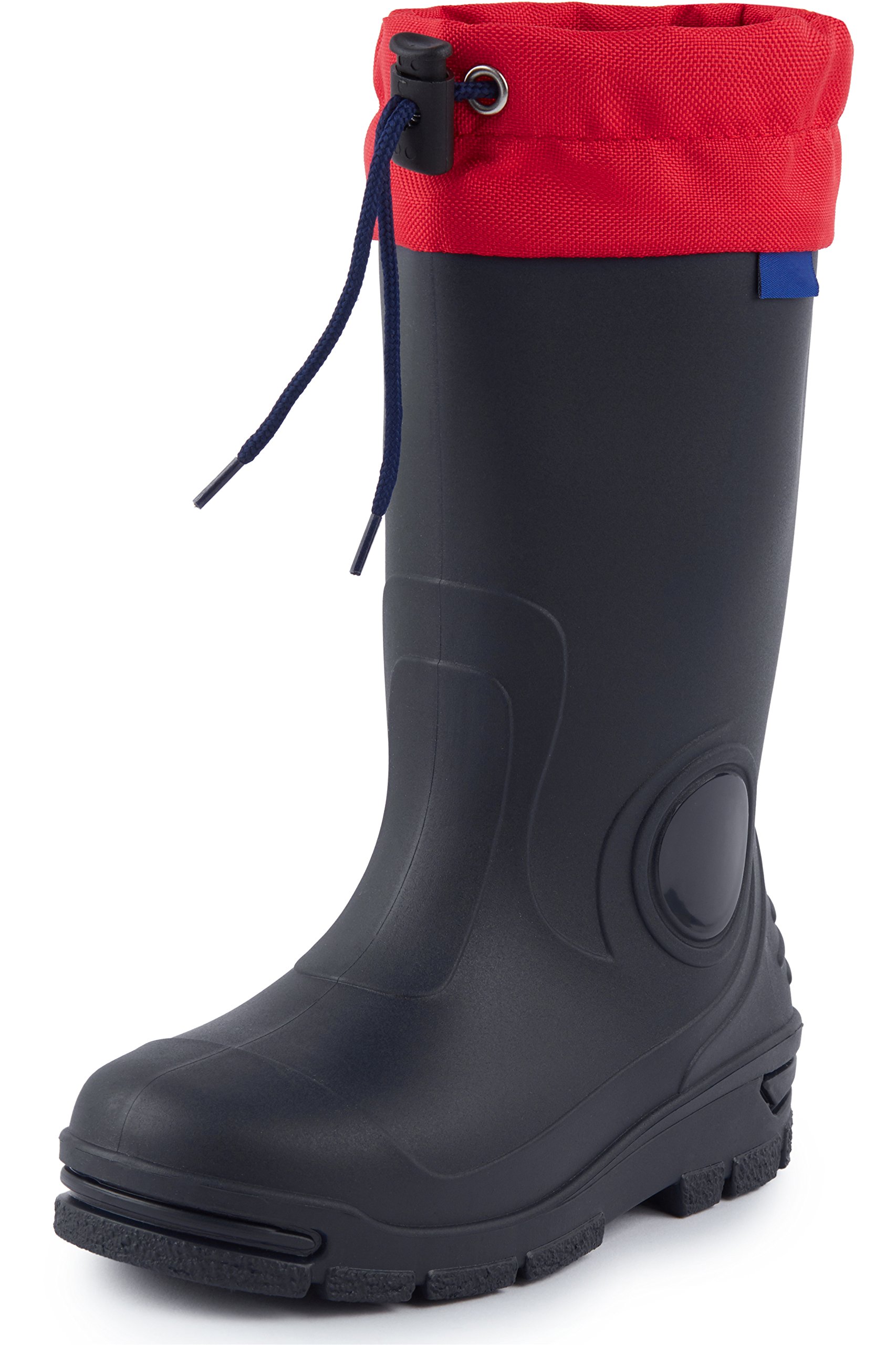Ladeheid Gummistiefel Kinder mit Schnürung Hohe Regenstiefel für Jungen und Mädchen Bequeme, rutschfeste und federleichte Regenschuhe für alle Jahreszeiten LARB014