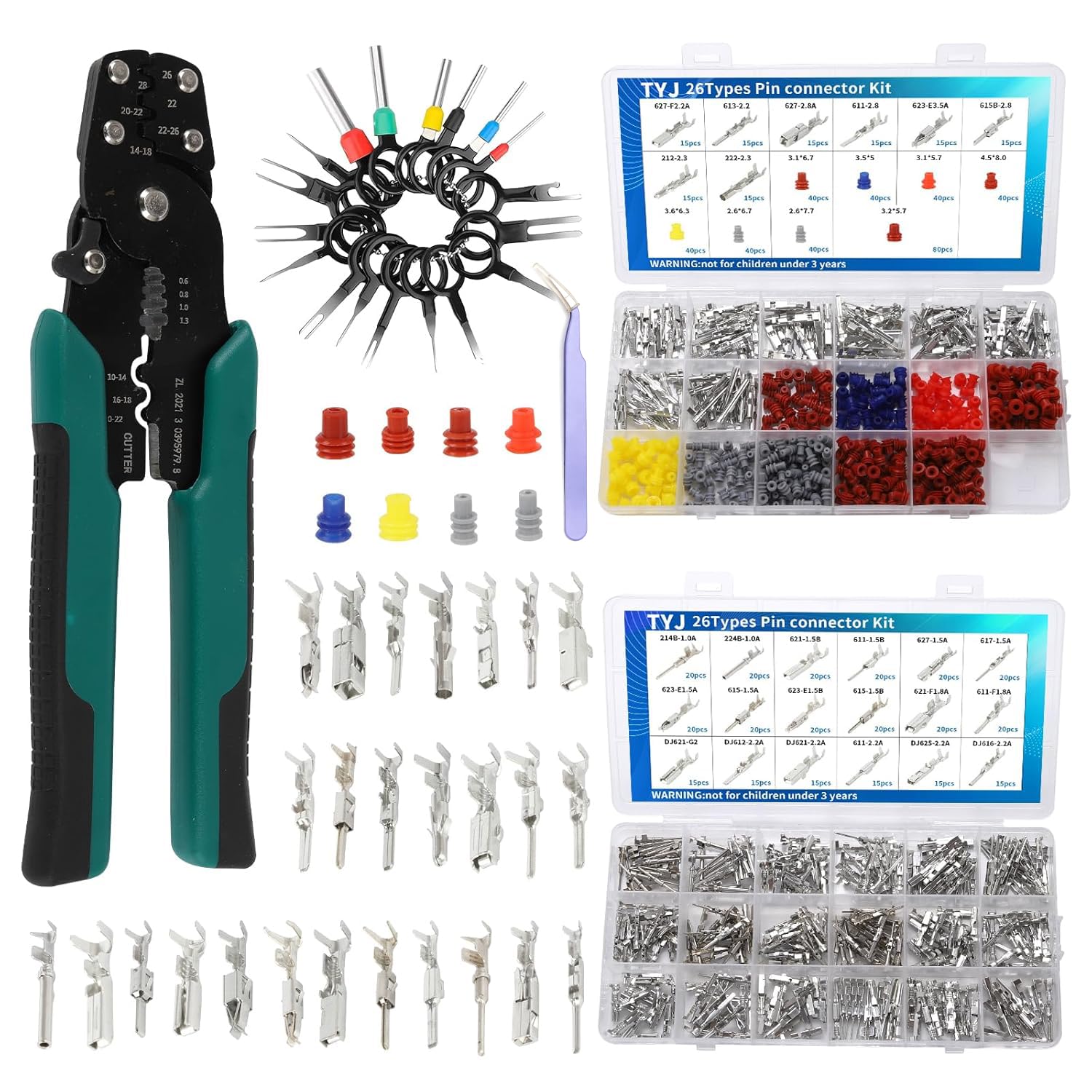 Photo 1 of TYJ 812Pcs Pin Connector Kit with Crimping Pliers
