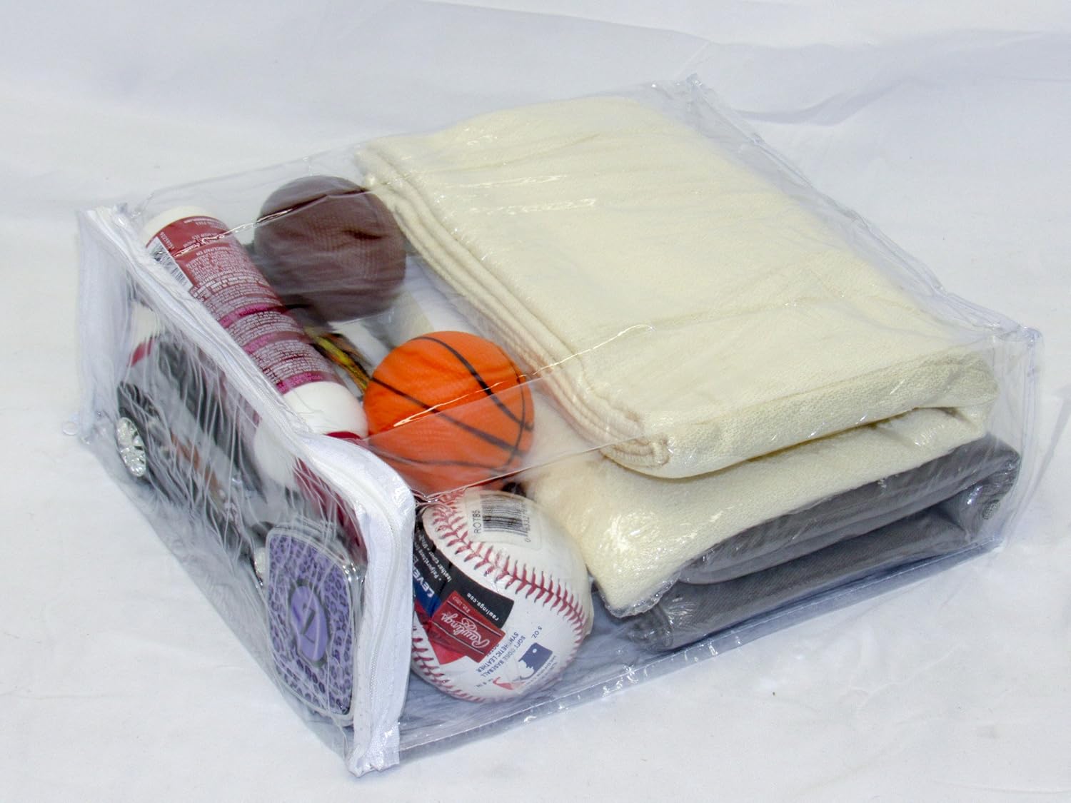 10-Pack Heavy Duty Vinyl Zippered (Clear) Storage Bags (9" x 11" x 4") for Dresses, Shirts, Pants, Fabrics (1.7 Gallon)
