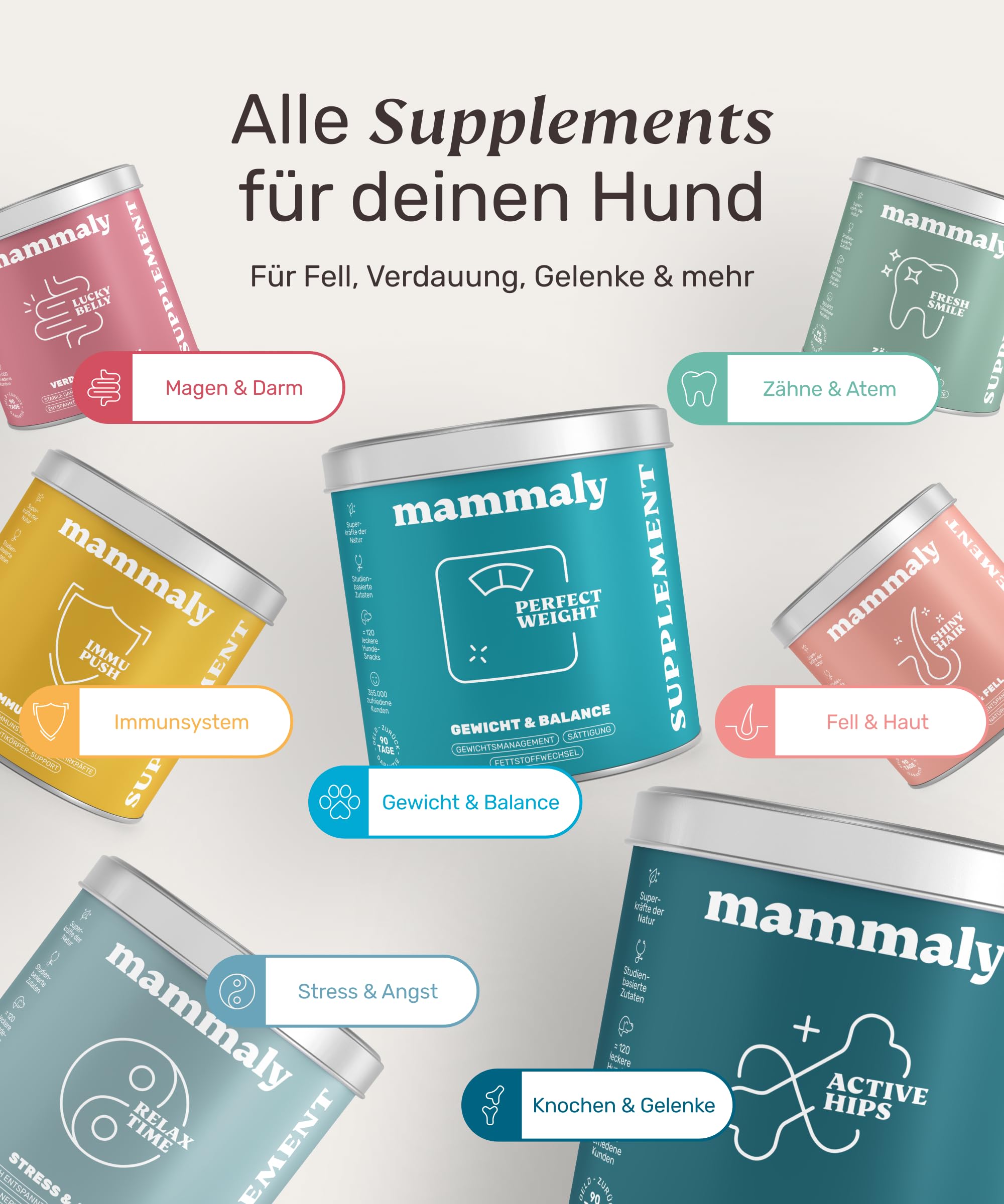 11-in-1 L-Carnitin & Cellulose Snack - Gewichtsmanagement für Hunde - Perfect Weight 120 Snacks (350g) von mammaly - Diätfutter kann beim Abnehmen Hund helfen - Futterzellulose zur Gewichtskontrolle