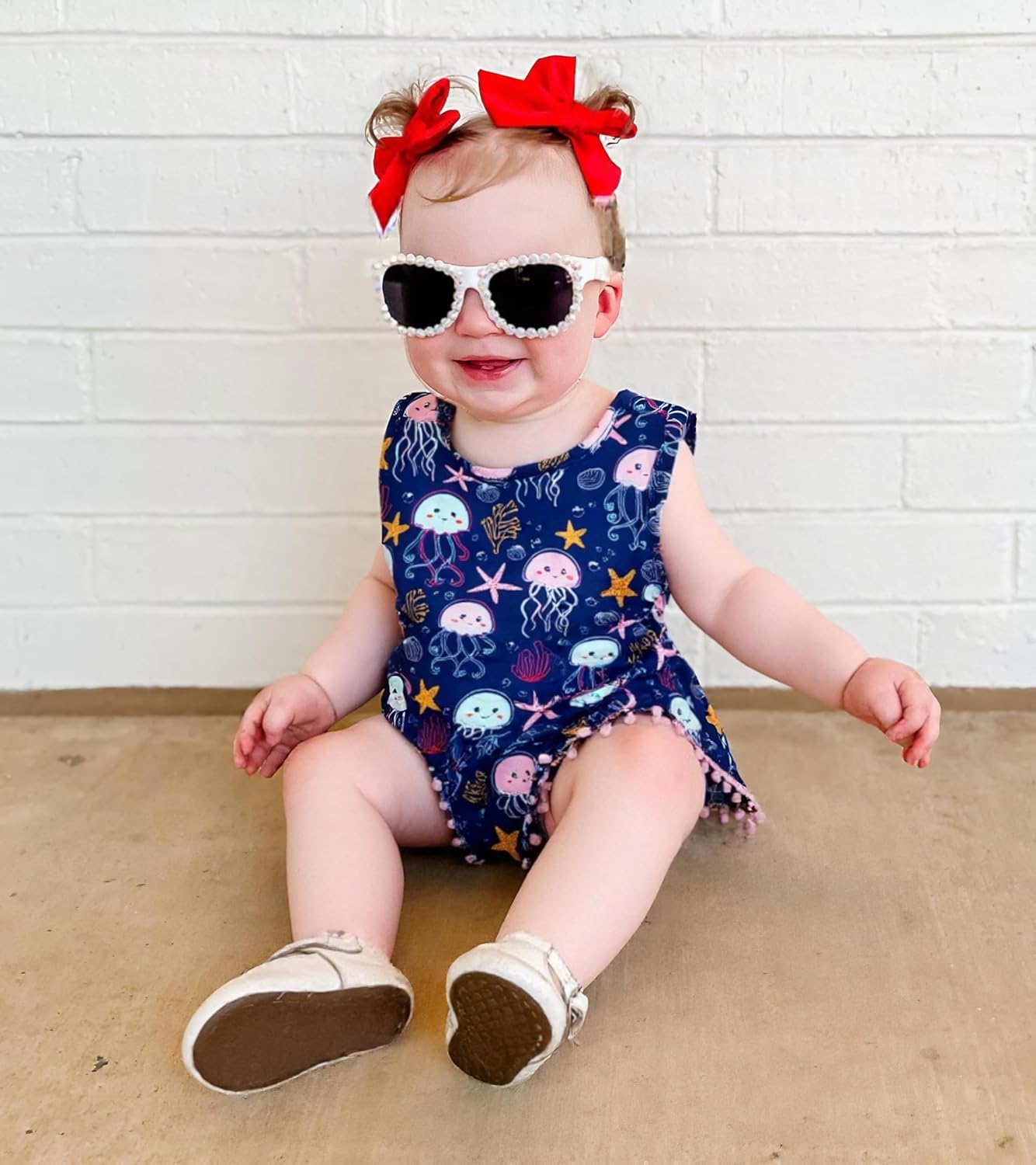 BFUSTYLE Baby Girl Clothes 0-24 Months Outfit Sleeveless Infant Romper Bodysuit with Headband - Image 4