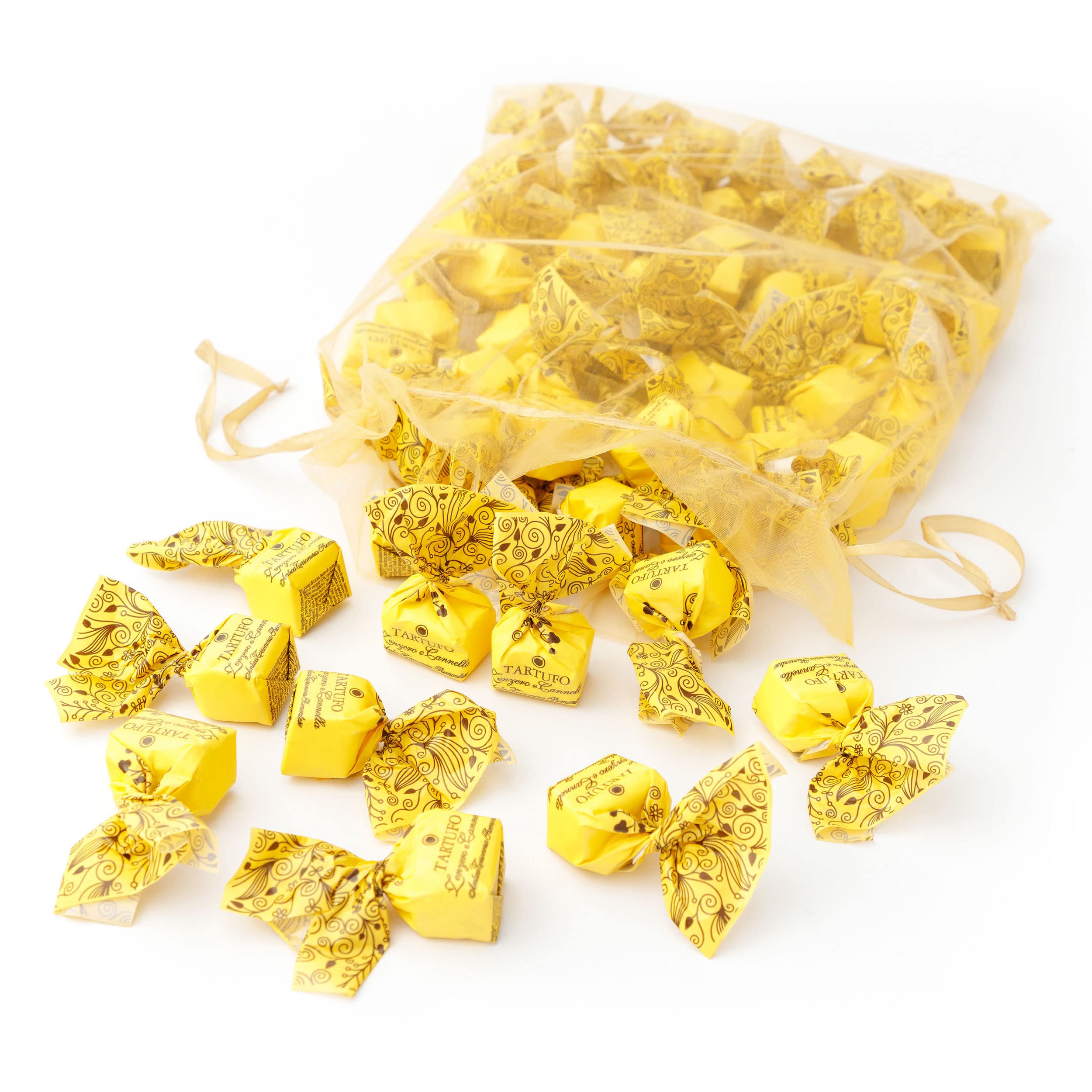 GUSTONE. Tartufi Dolci Zenzero e Cannella Antica Torroneria Piemontese 1kg | Trüffel-Praline Zartbitterschokolade Ingwer Zimt, Schokoladentrüffel, über 135 Jahre Erfahrung, glutenfrei