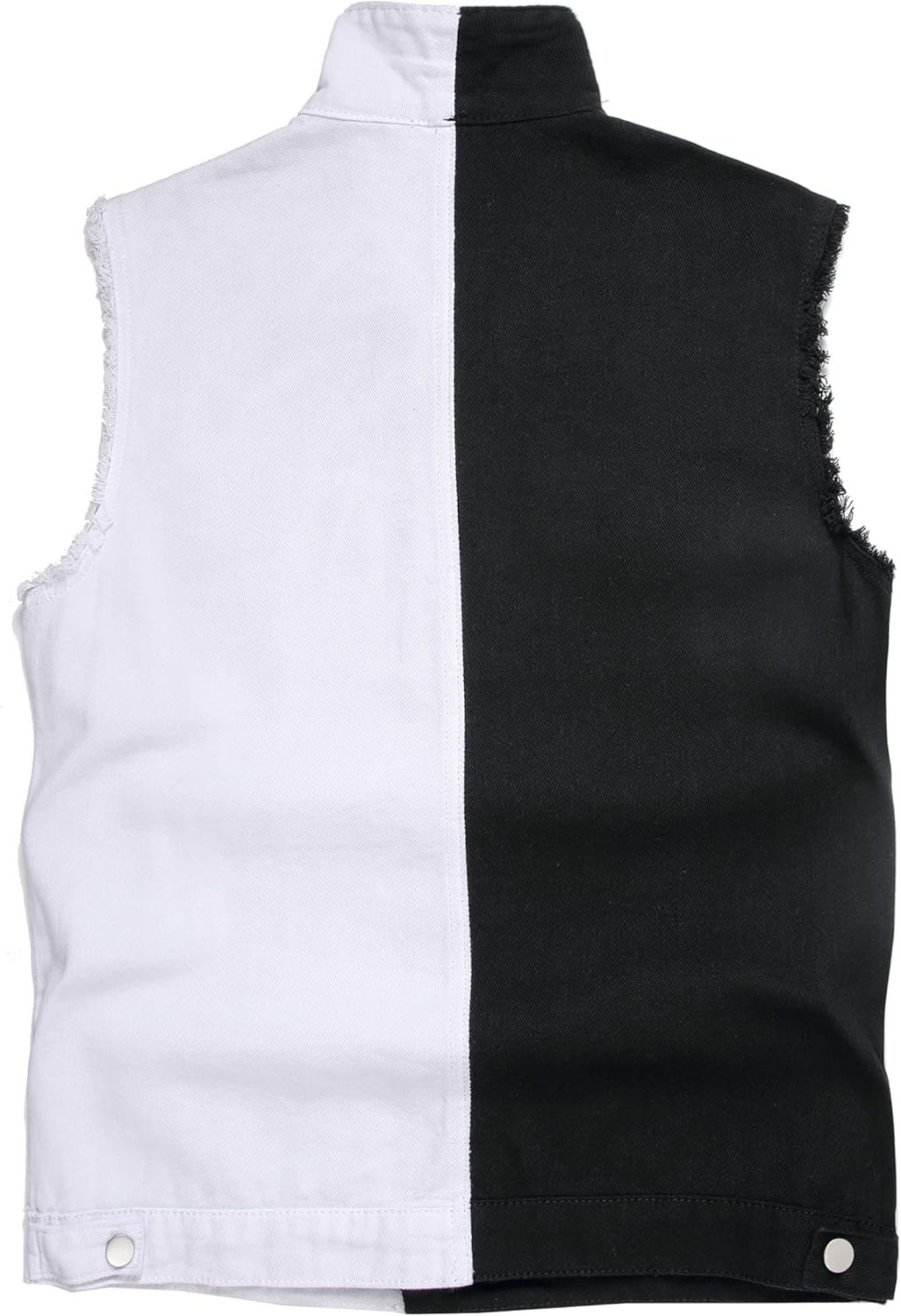 Men's Denim Vest,Sleeveless Jacket Slim Fit Vintage Casual Ripped Summer Jean Vest for Men - Image 2