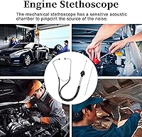 Vista 5 de BFXM Estetoscopio de Mecánico de Coche, Estetoscopio Automotriz Herramienta de Diagnóstico de Motor, Herramientas Automotrices Universales