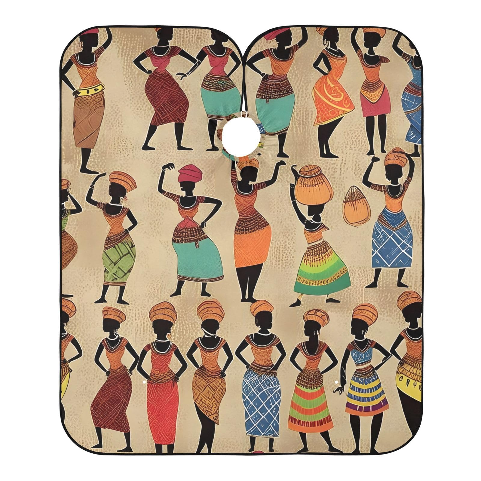 Hezely African Woman Hair Dye Cape, Barber Cape for Adults,Waterproof Salon Cape,Waterproof Hairdressing Styling Hair Cutting, 65