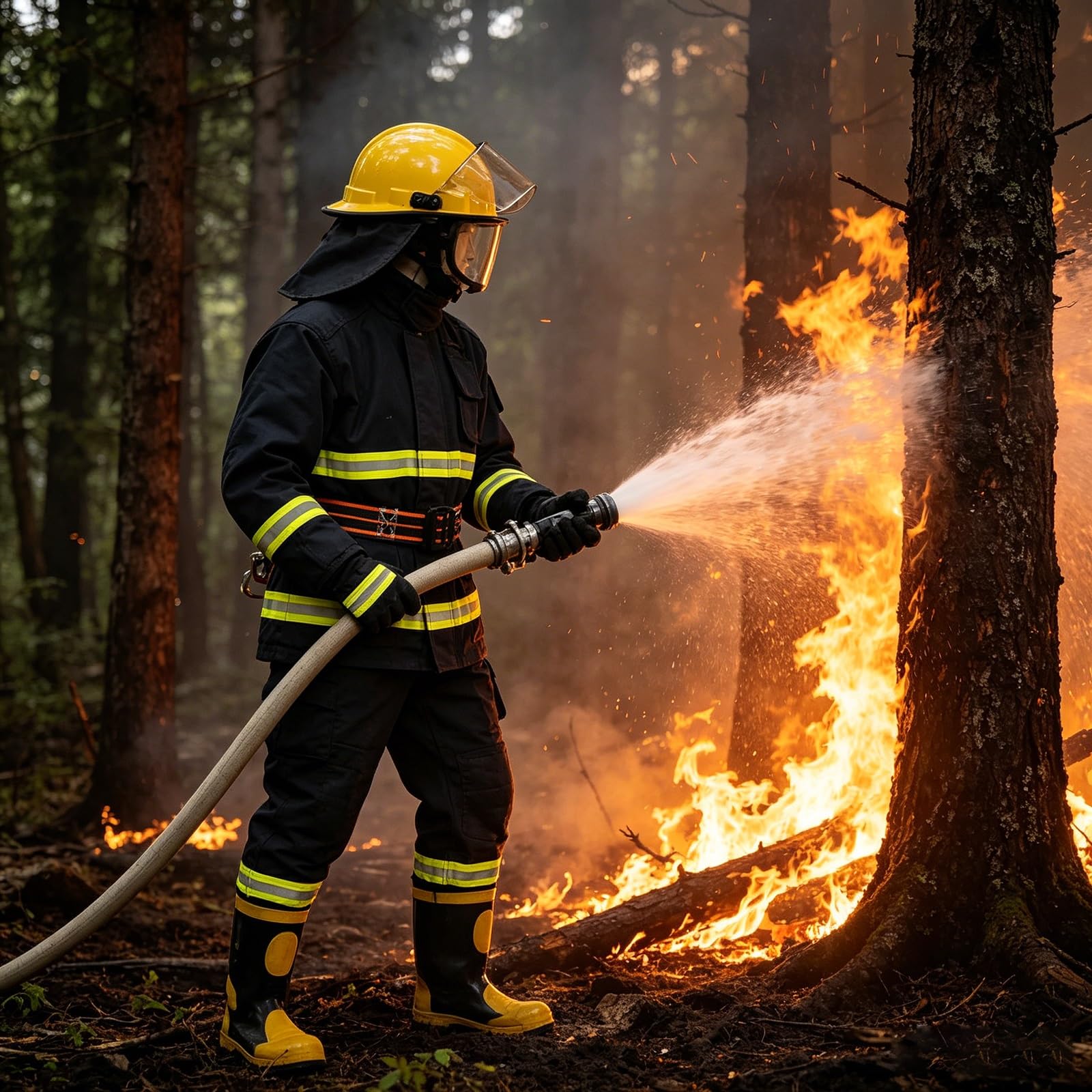 vêtement ignifugé Vêtements Professionnels ignifuges pour Hommes et Femmes, Combinaisons légères de proximité feu avec Bandes réfléchissantes, Mobilité et ergonomie