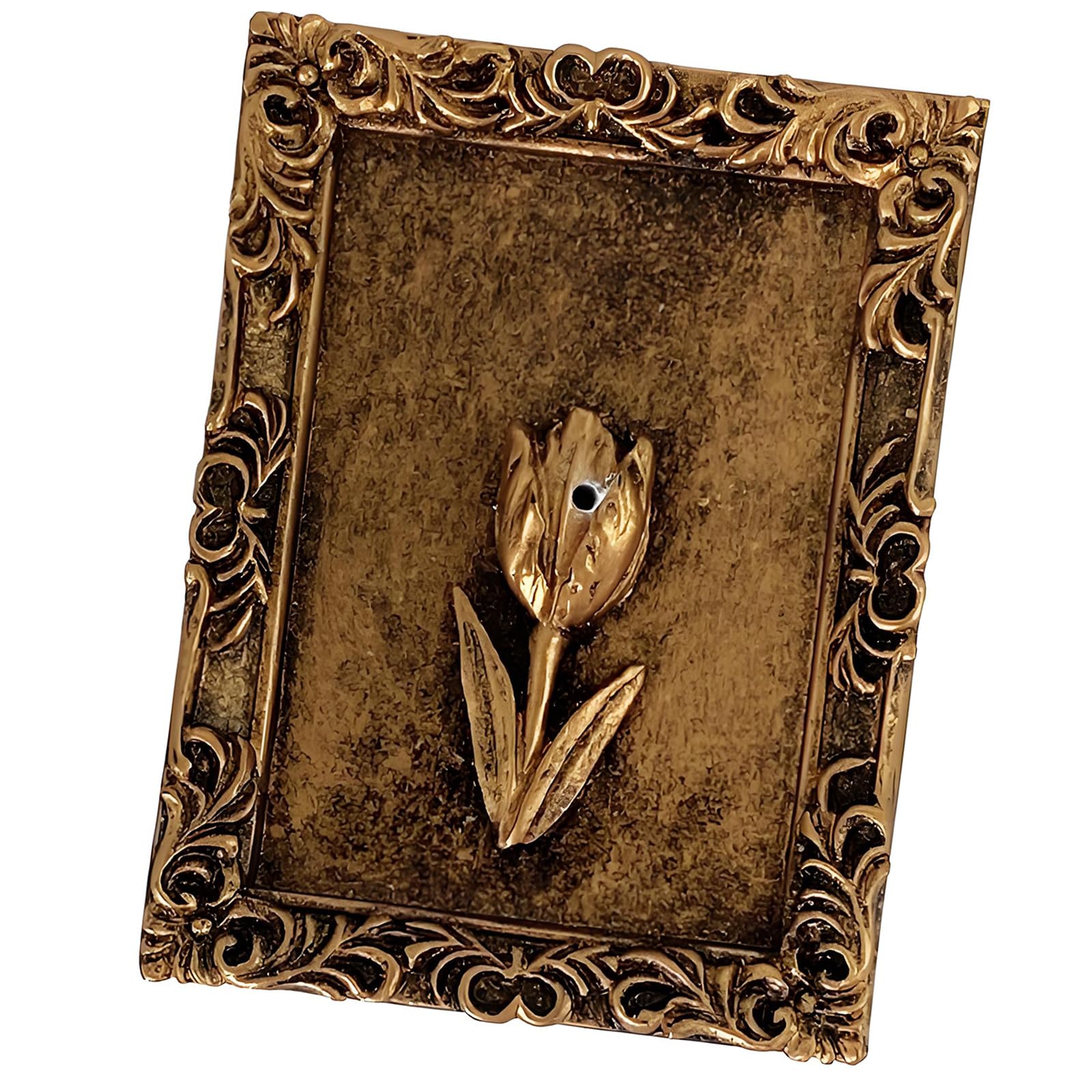Decorative Resin Incenses Holder Antique Bronze Design Fragrances Stick Burners Ashes Tray for Meditations Space Decorative Resin Incenses Holder Antique Bronze Design Fragrances Stick Burners Ashes