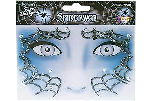 Spiderweb Face Sticker: Captivating Shimmer for a Web of Allure