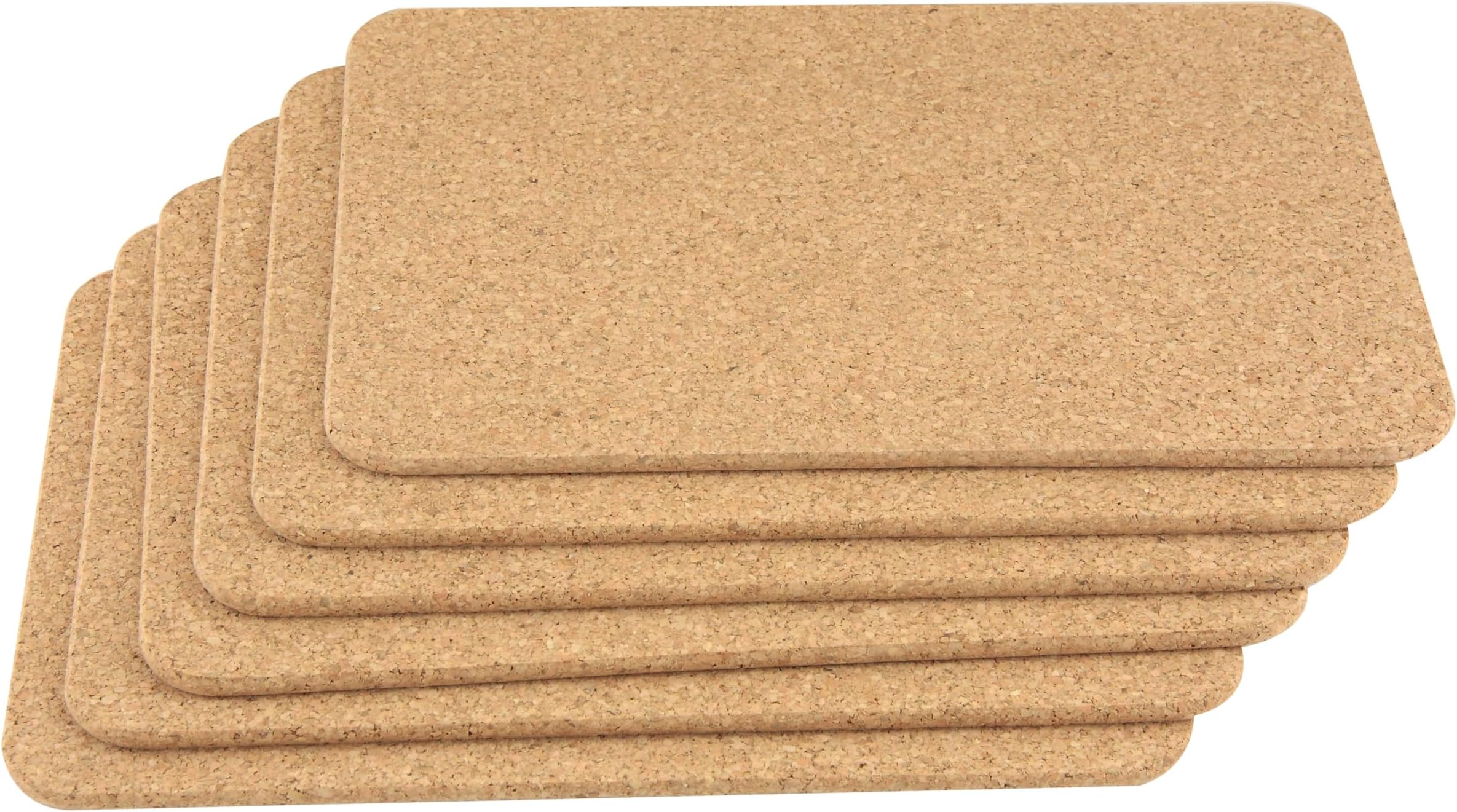Apollo 1561 Cork Placemat Set 6 28x20cm, Multi-Colour, 28x0.6x20.5