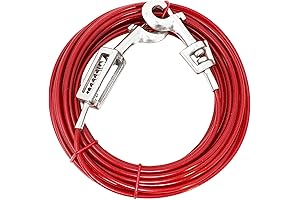 Boss Pet - Prestige 40ft Large Dog Tie Out with Spring -...