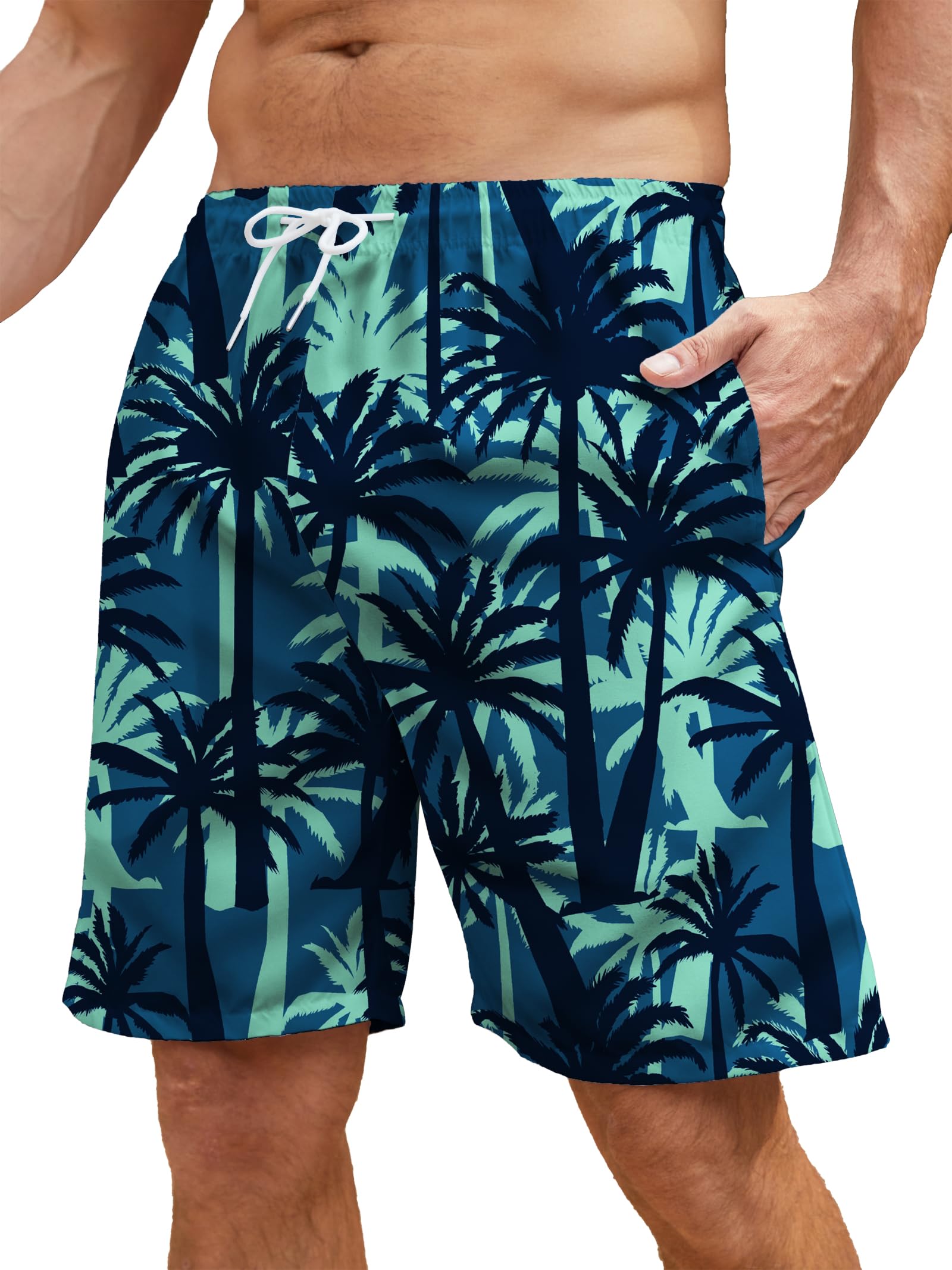 TMSD Mens Summer Beach Board Shorts Quick Dry Swim Trunks with Pockets