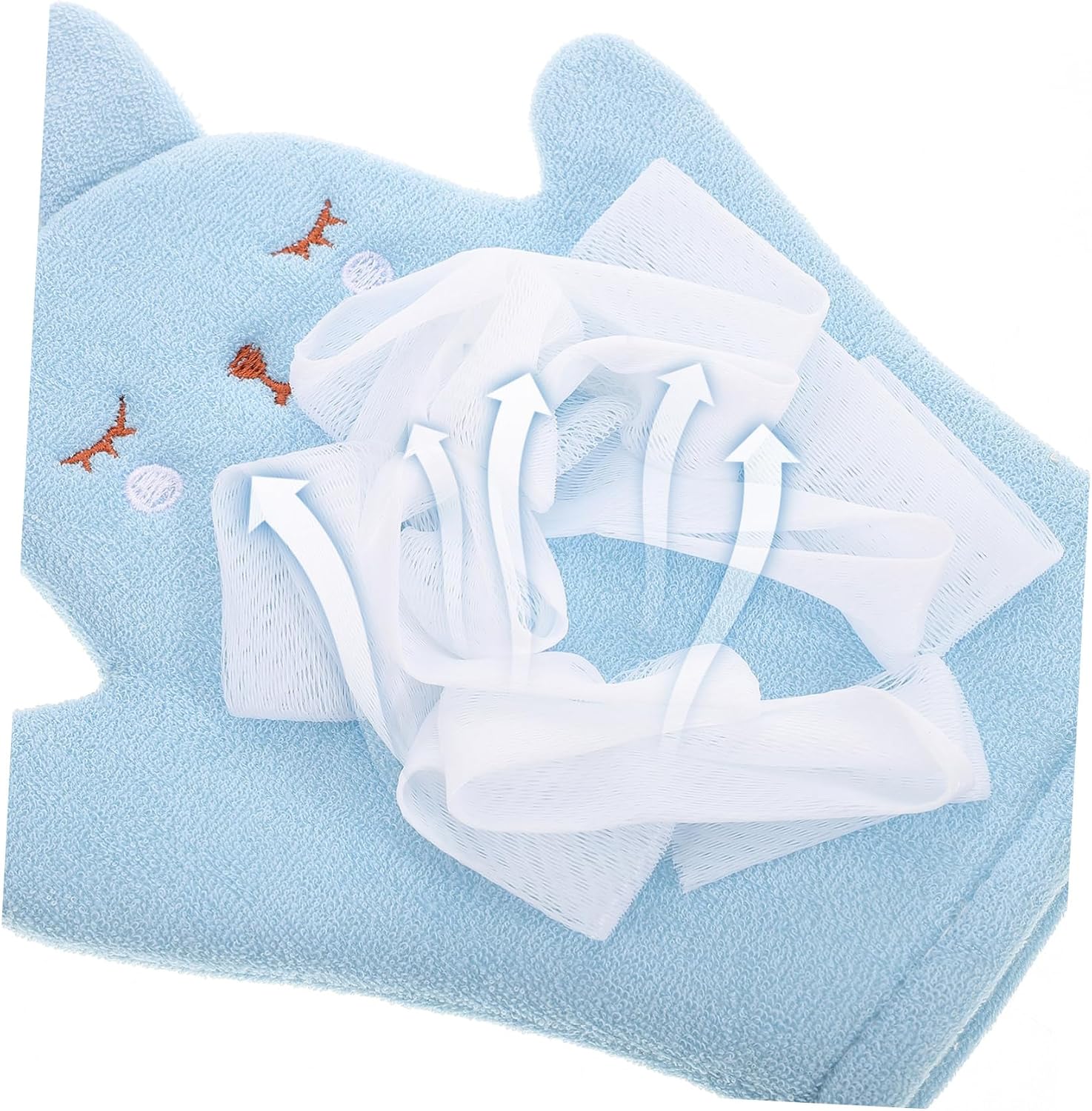 Bath Mitts Adorable Animal Exfoliating Gloves for Soft Body Shower Mitts for Gentle Bathing Lightweight Portable Wash Mitts for Go Cleanliness